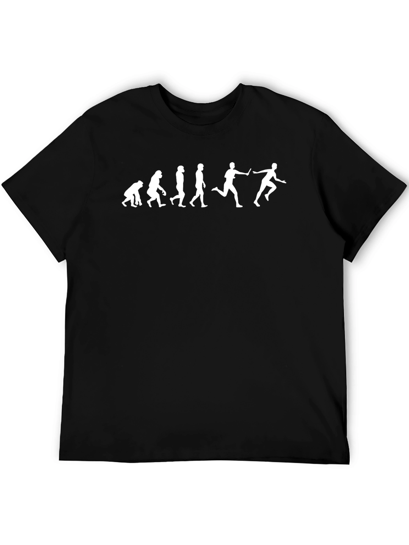 Black Evolution of Man Runner T-Shirt view 5
