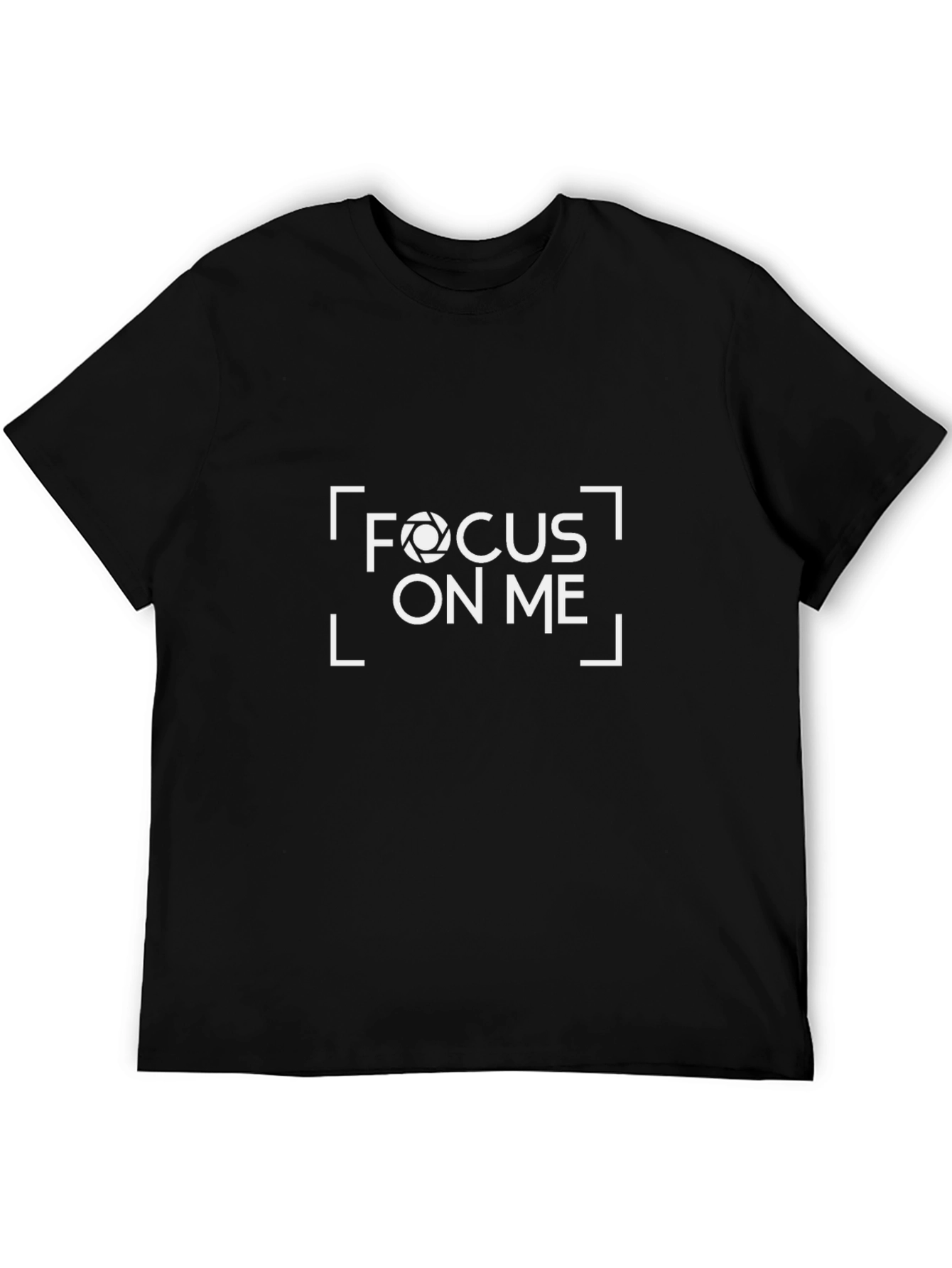Black Focus On Me Graphic T-Shirt - Black Cotton Tee view 5