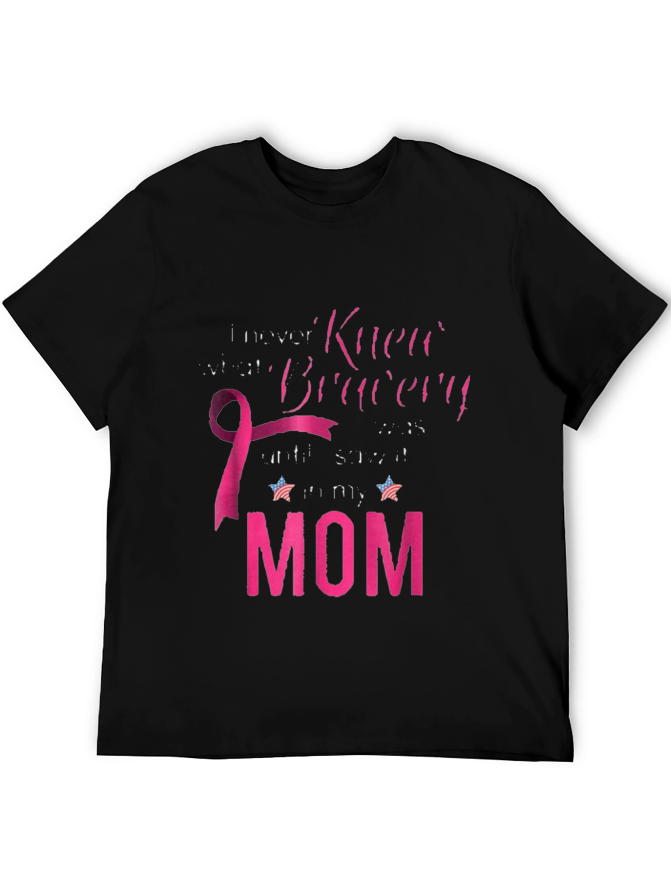 Black Bravery Breast Cancer Awareness T-Shirt view 5