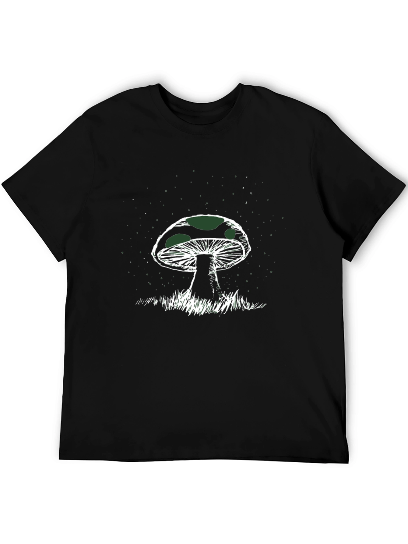 Black Mushroom Graphic T-Shirt - Nature Inspired Tee view 5
