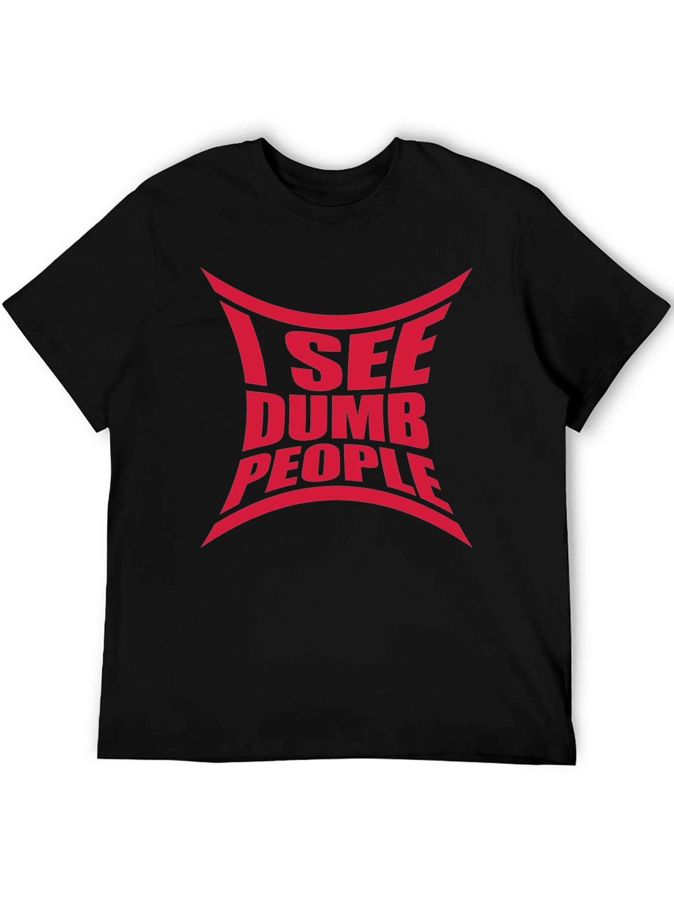 Black I See Dumb People Graphic Tee view 5