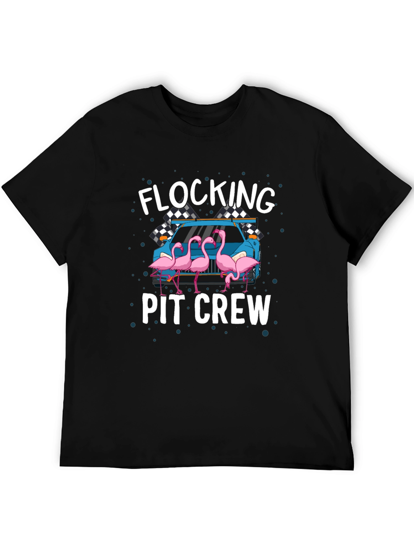 Black Flocking Pit Crew T-Shirt view 5