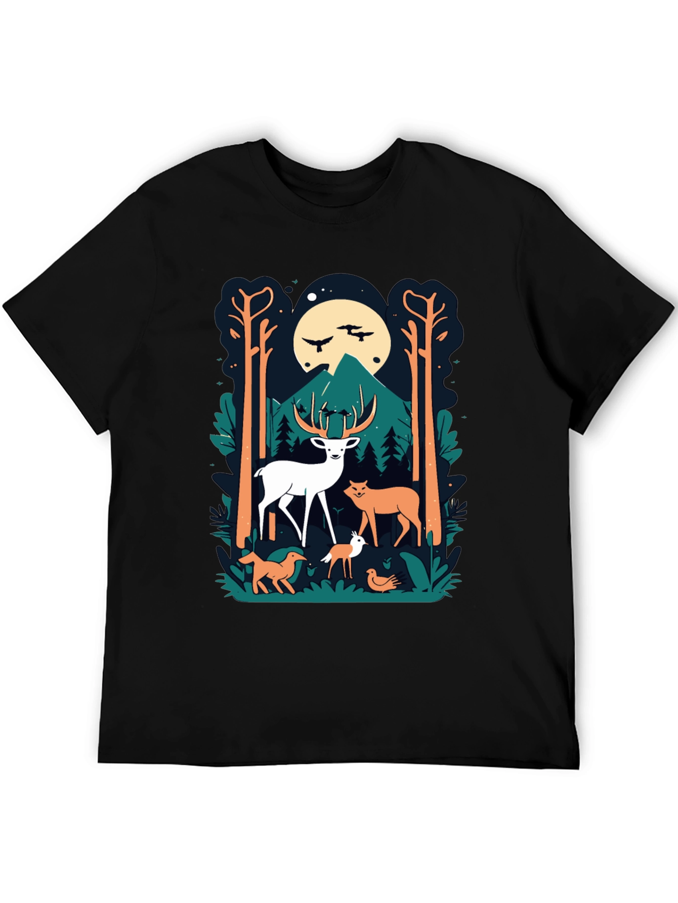 Black Nature Scene Graphic Tee view 5