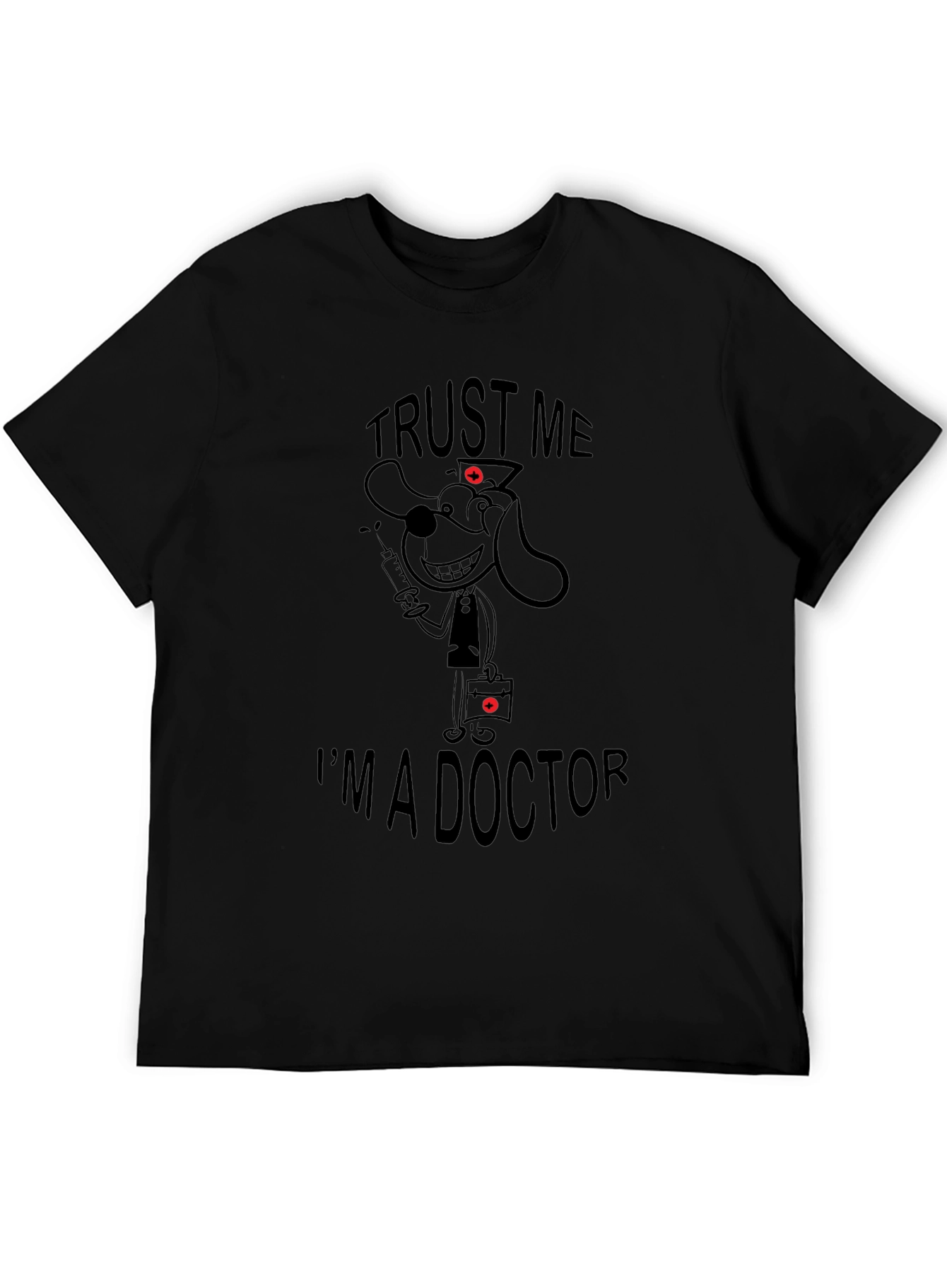 Black Trust Me I'm A Doctor Black T-Shirt view 5