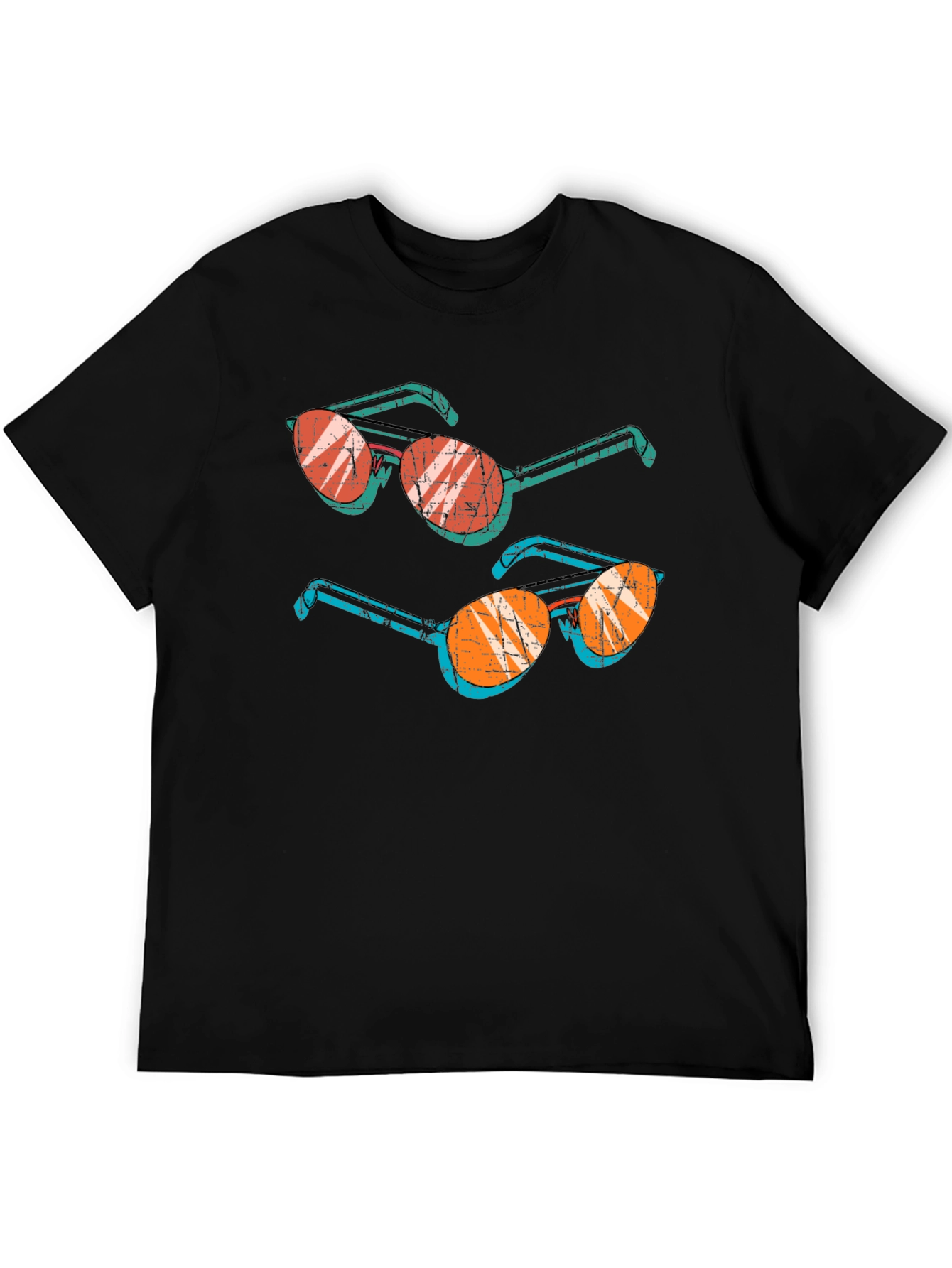 Black Retro Sunglasses Graphic Tee - Cool & Unique view 5