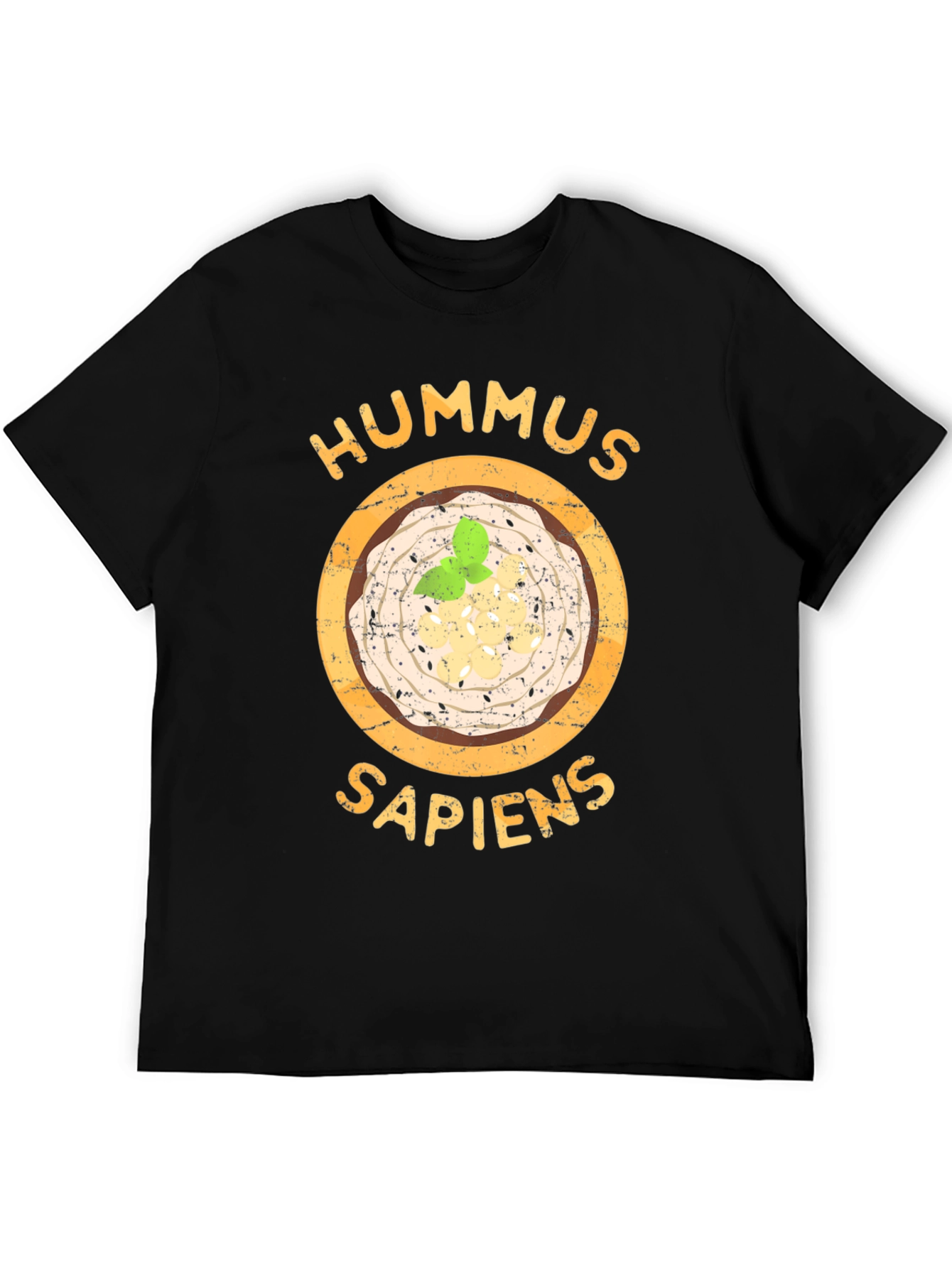 Black Hummus Sapiens Graphic Tee - Foodie Humor view 5