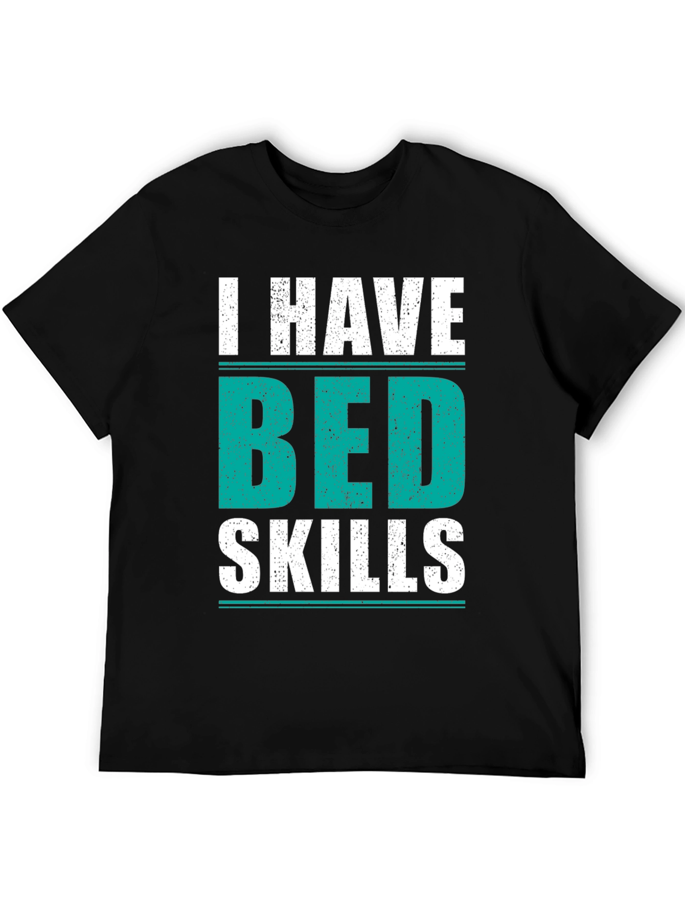 Black I Have Bed Skills Graphic T-Shirt view 5
