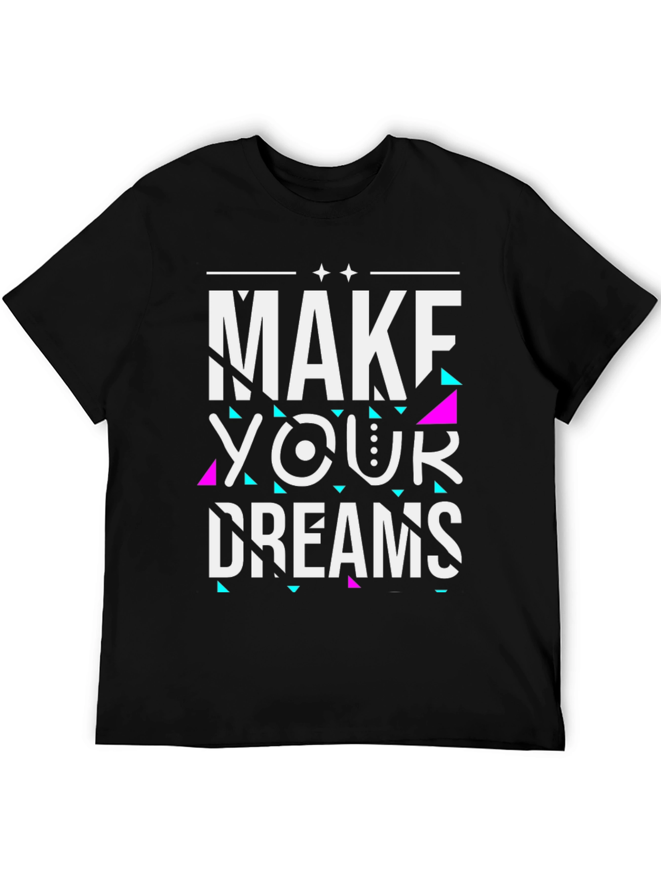 Black Make Your Dreams Graphic Tee - Black view 5