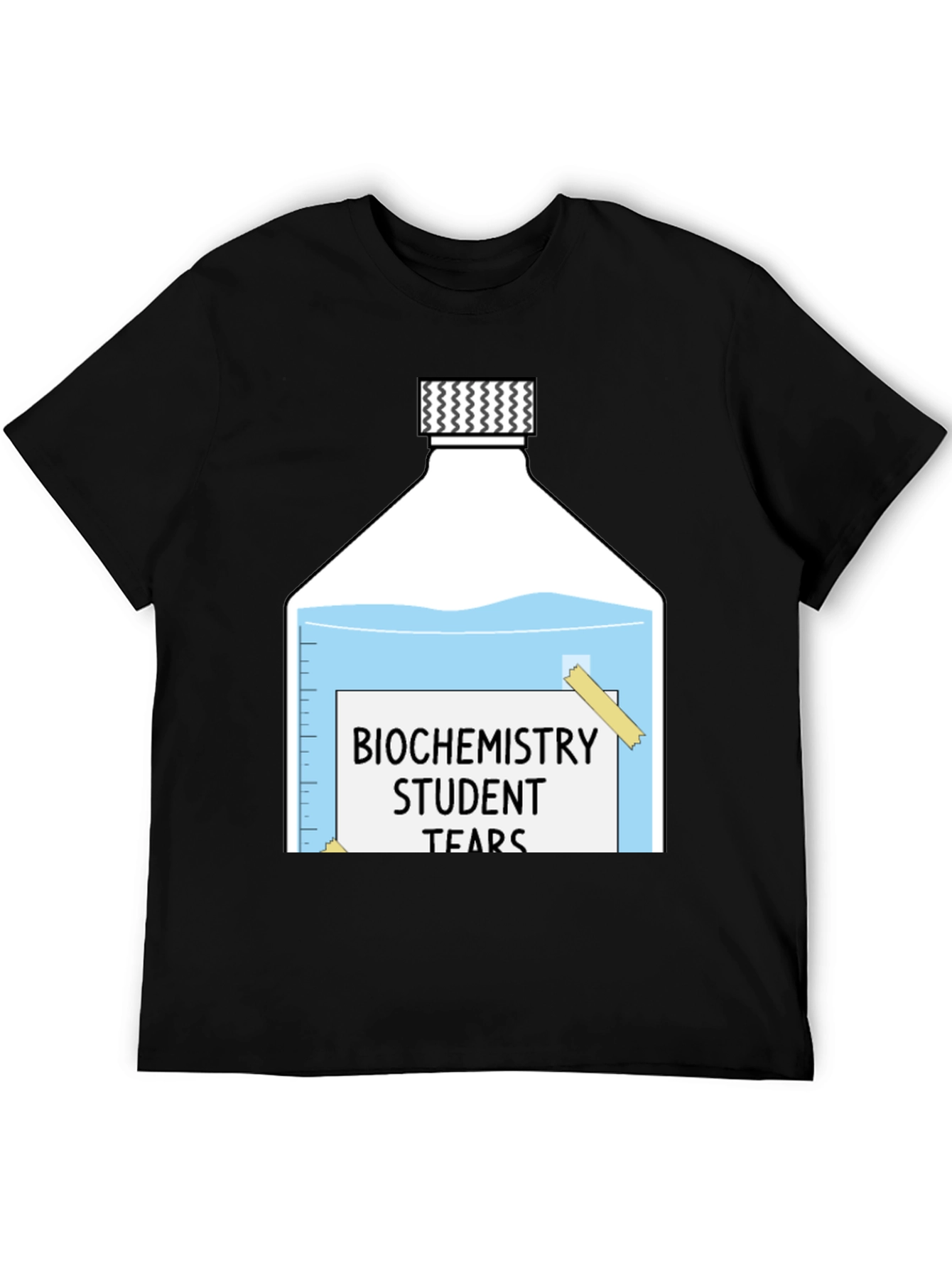 Black Biochemistry Student Tears T-Shirt view 5