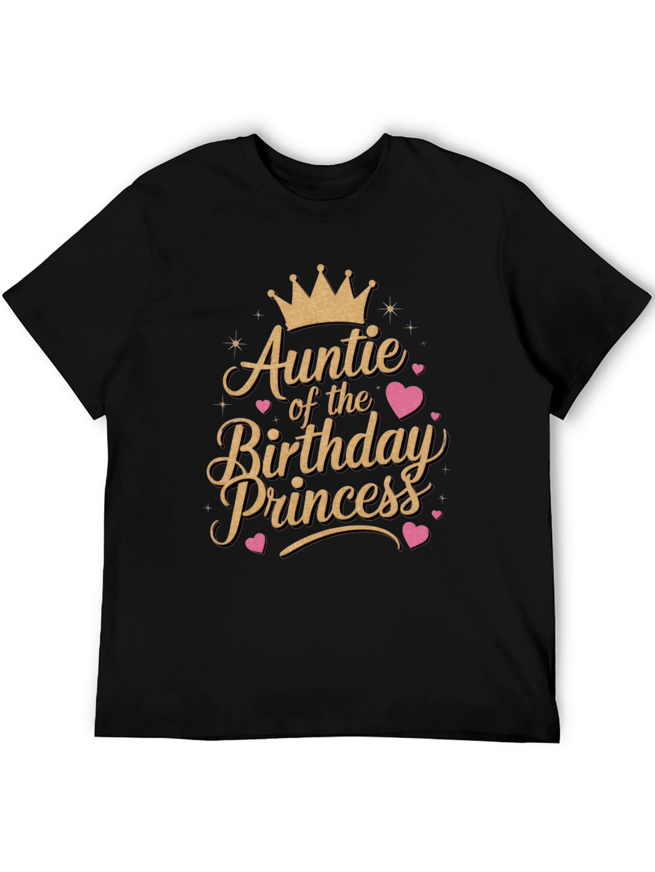 Black Auntie of the Birthday Princess T-Shirt view 5