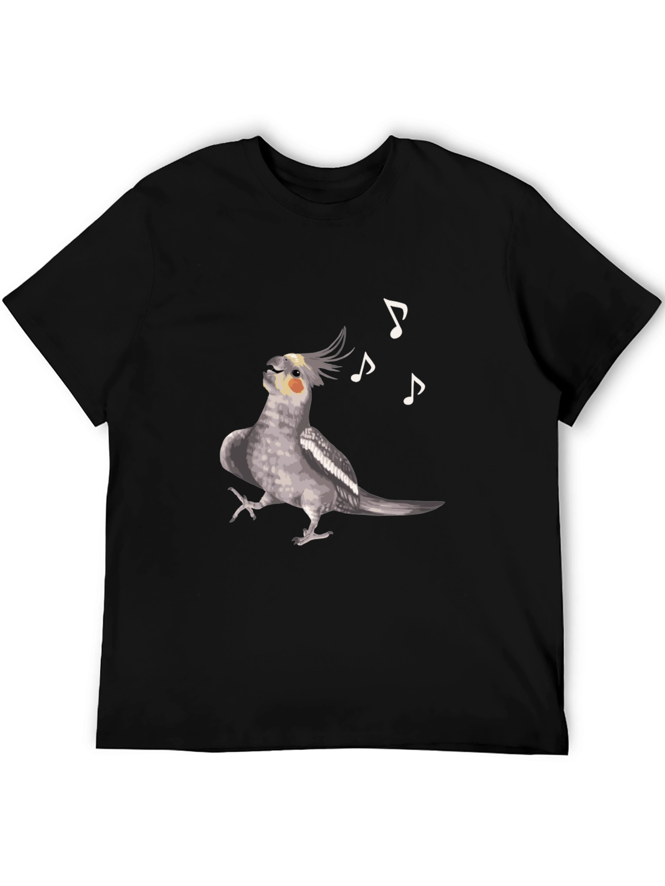 Black Singing Cockatiel Graphic Tee view 5