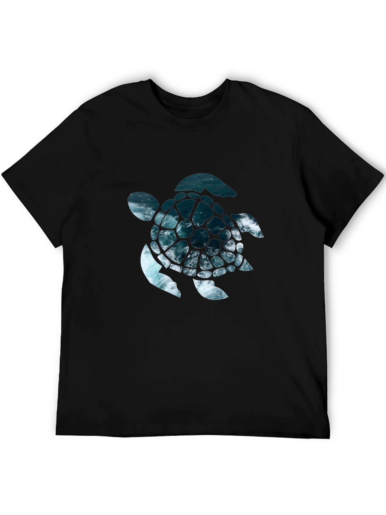 Black Ocean Turtle Graphic Tee - Stylish Black T-Shirt view 5