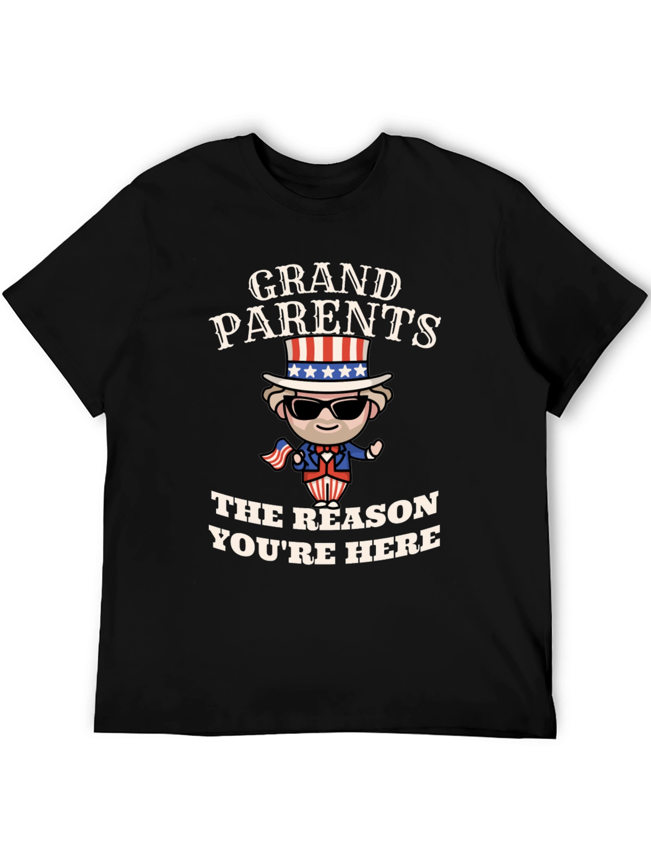 Black Grandparents Reason T-Shirt view 5