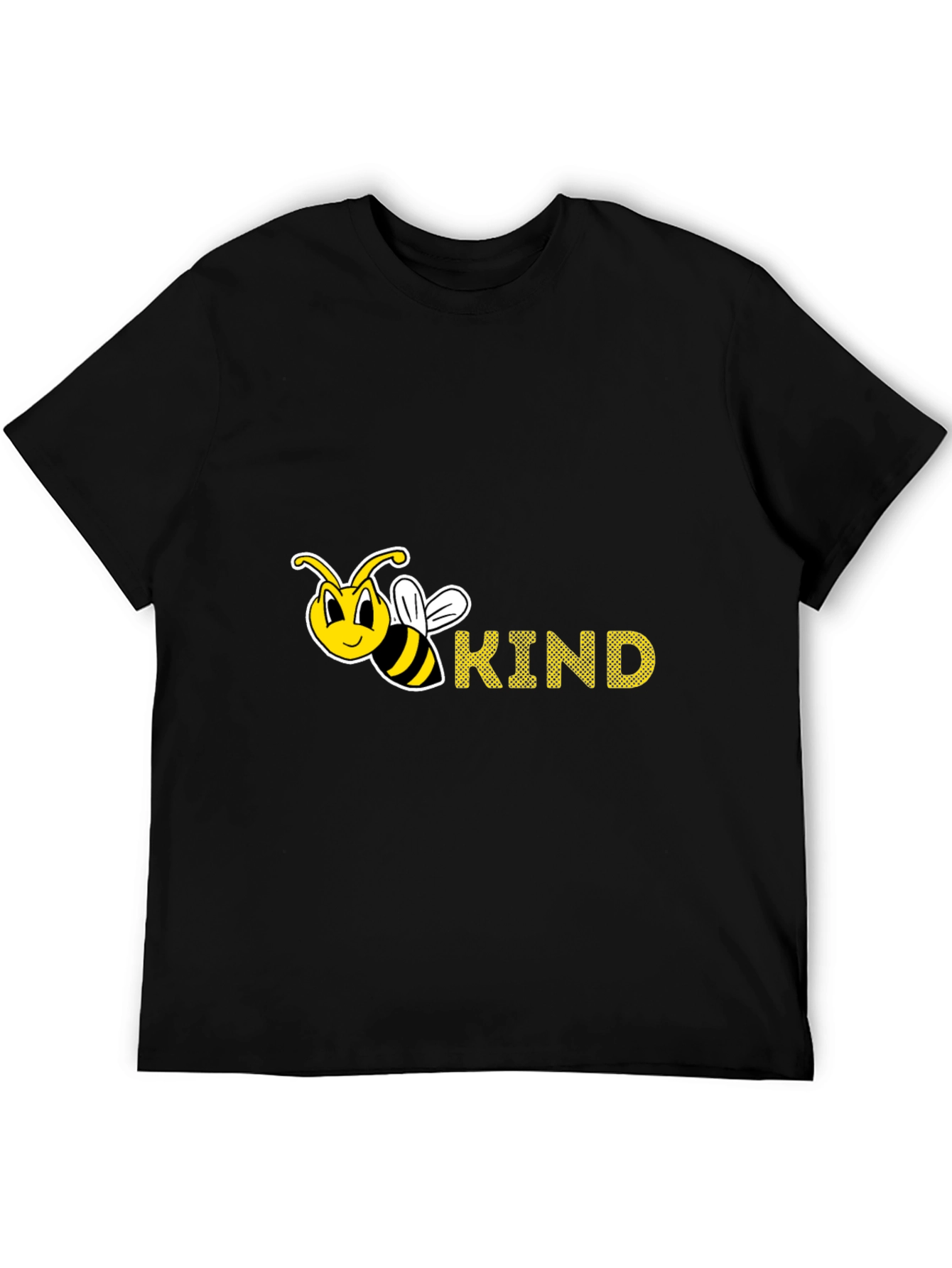 Black Bee Kind T-Shirt - Unisex Black Tee view 5