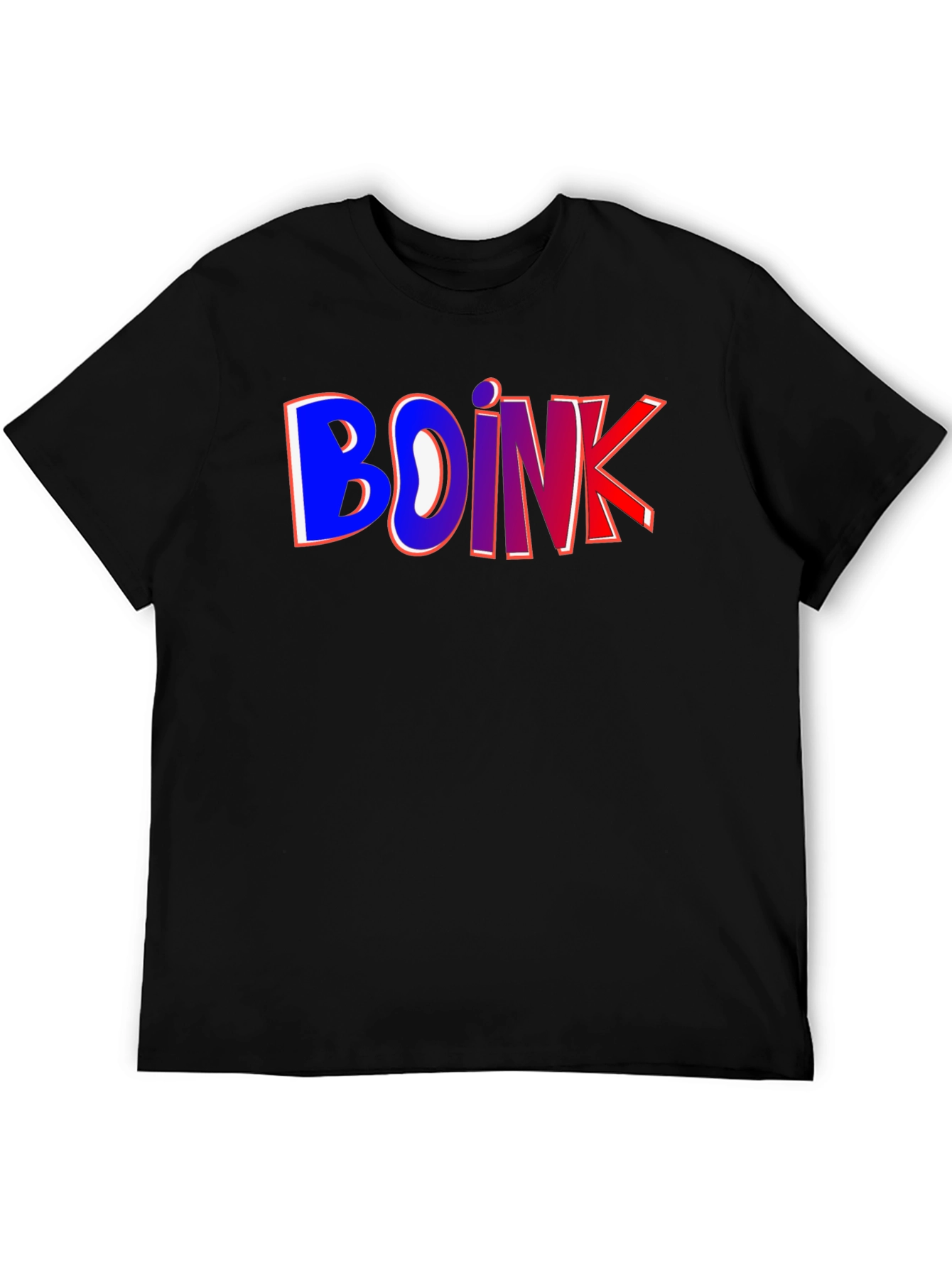 Black Boink Graphic T-Shirt - Crew Neck Cotton Tee view 5