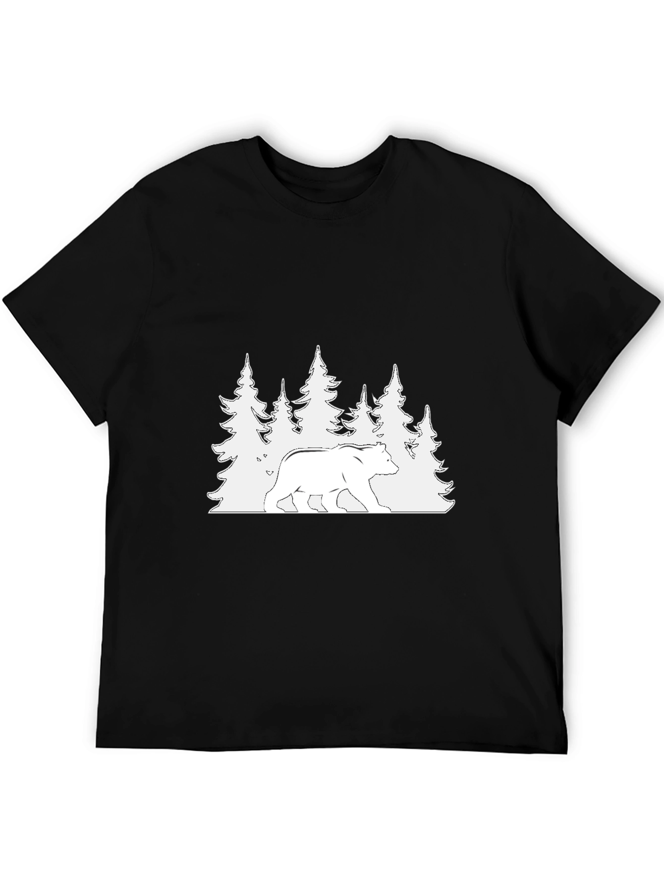 Black Bear & Forest Graphic Tee - Nature Lover Apparel view 5