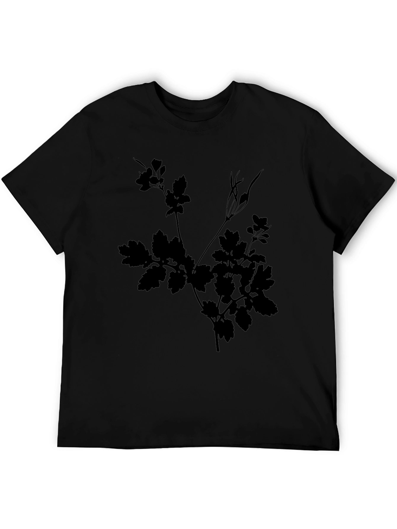 Black Botanical Silhouette Tee view 5