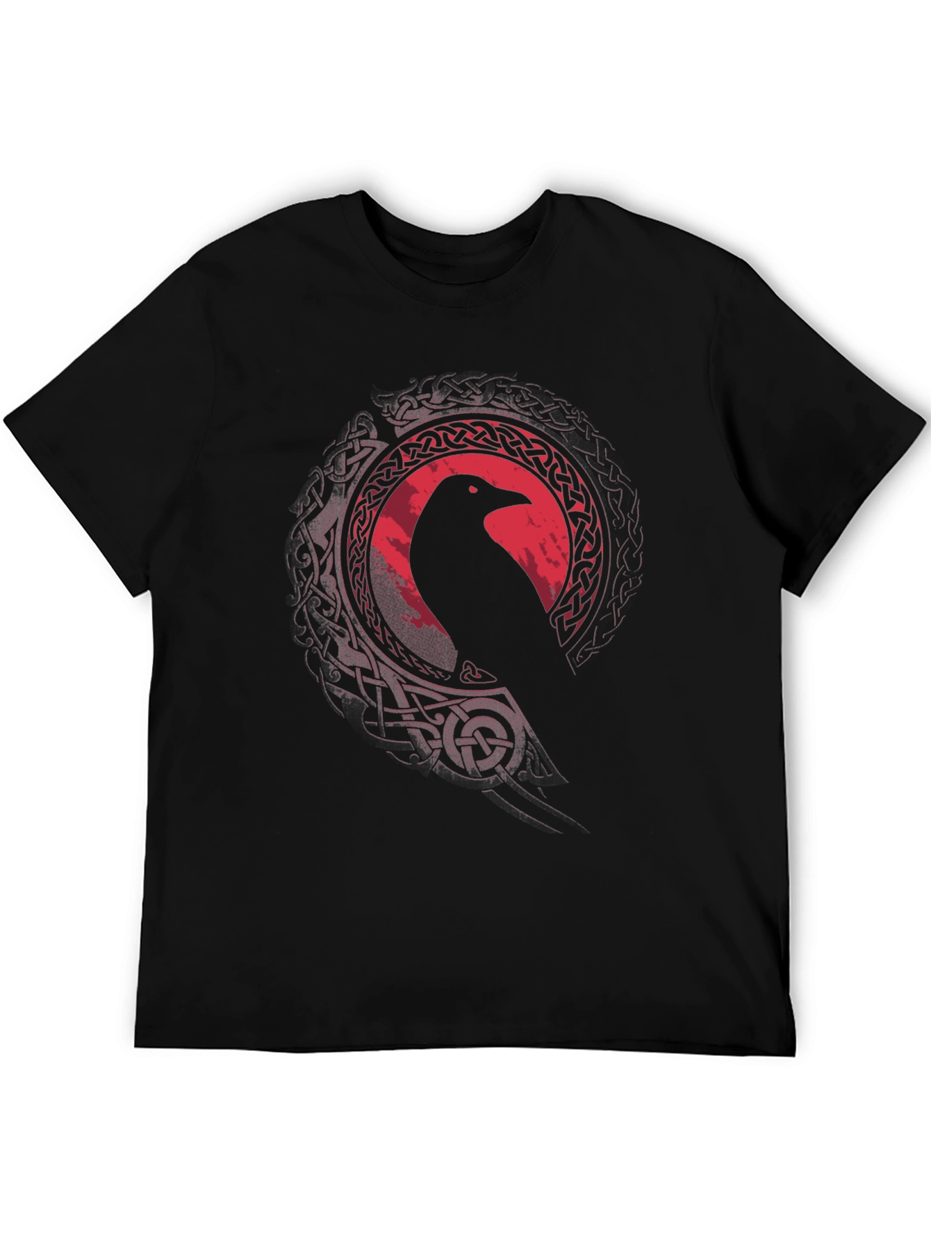 Black Raven Celtic Knot T-Shirt - Men's Black Tee view 5