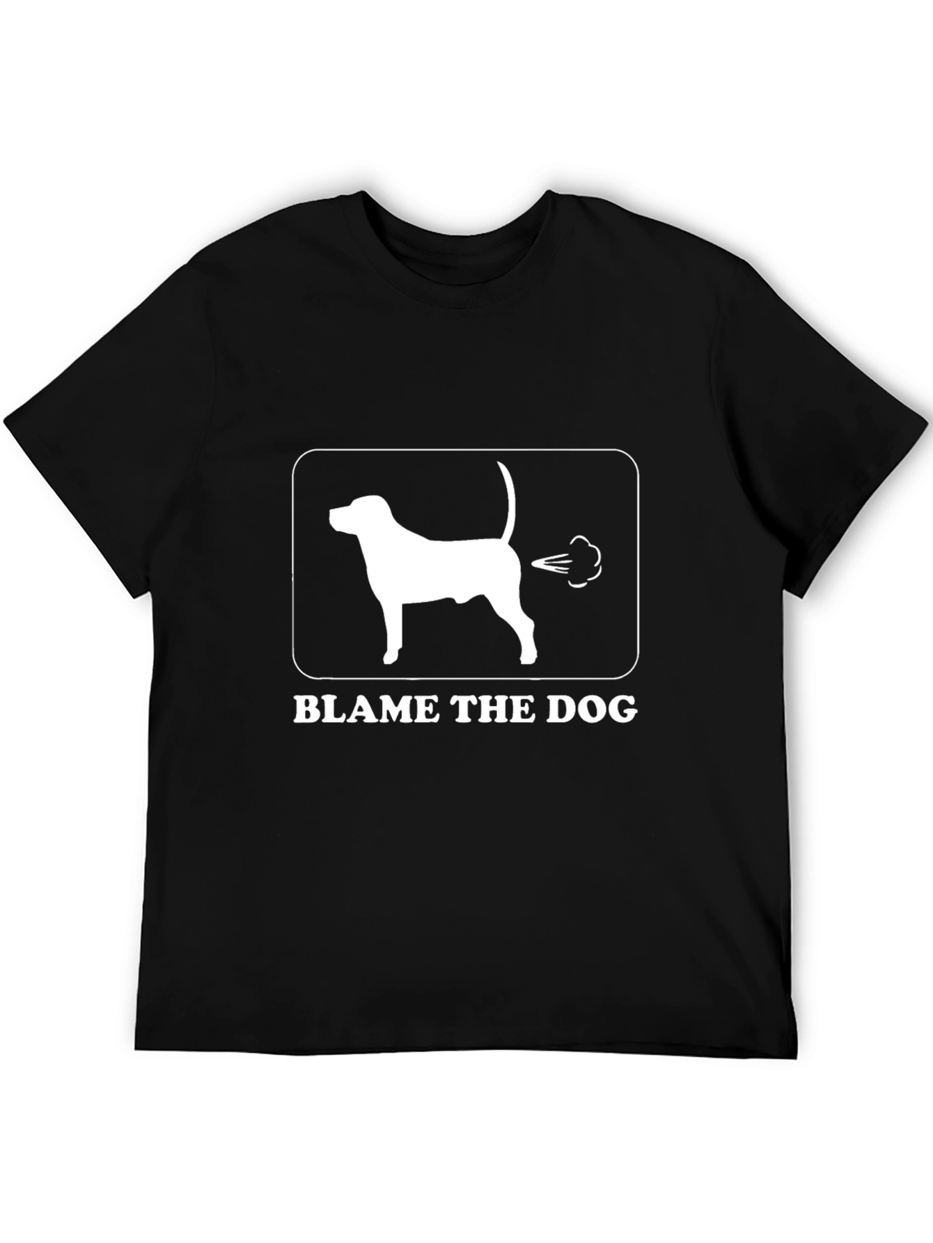 Black Blame the Dog Funny Graphic Tee view 5