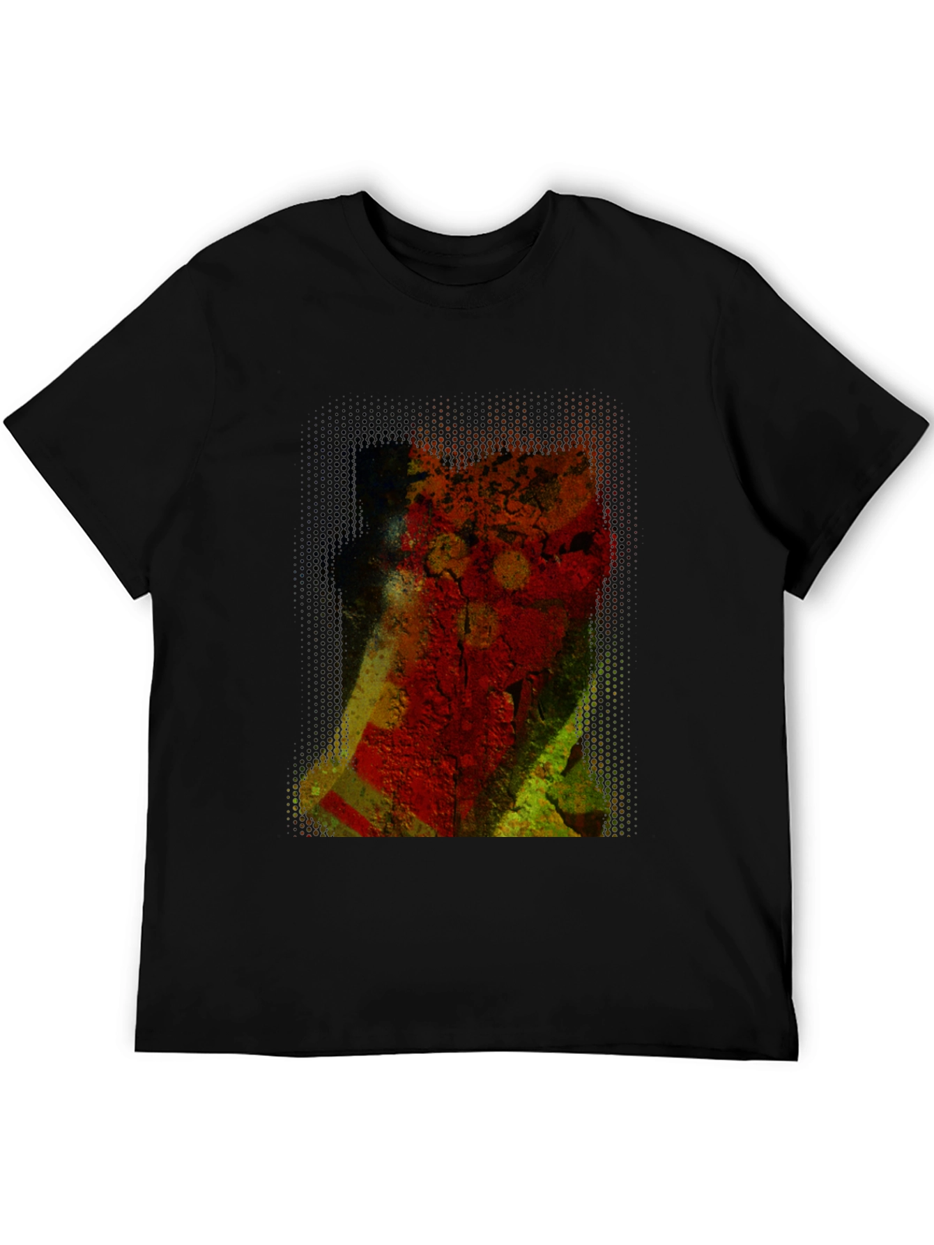 Black Abstract Graphic Print Black T-Shirt view 5