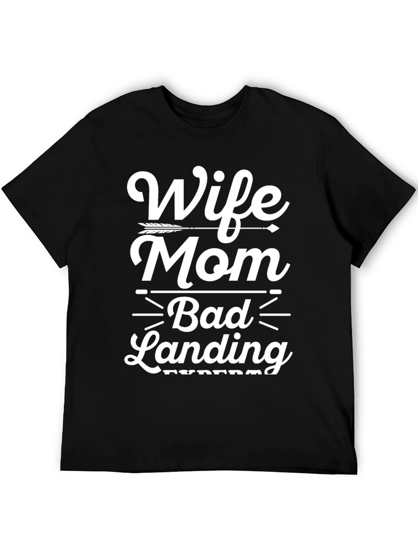 Black Wife Mom Bad Landing T-Shirt view 5
