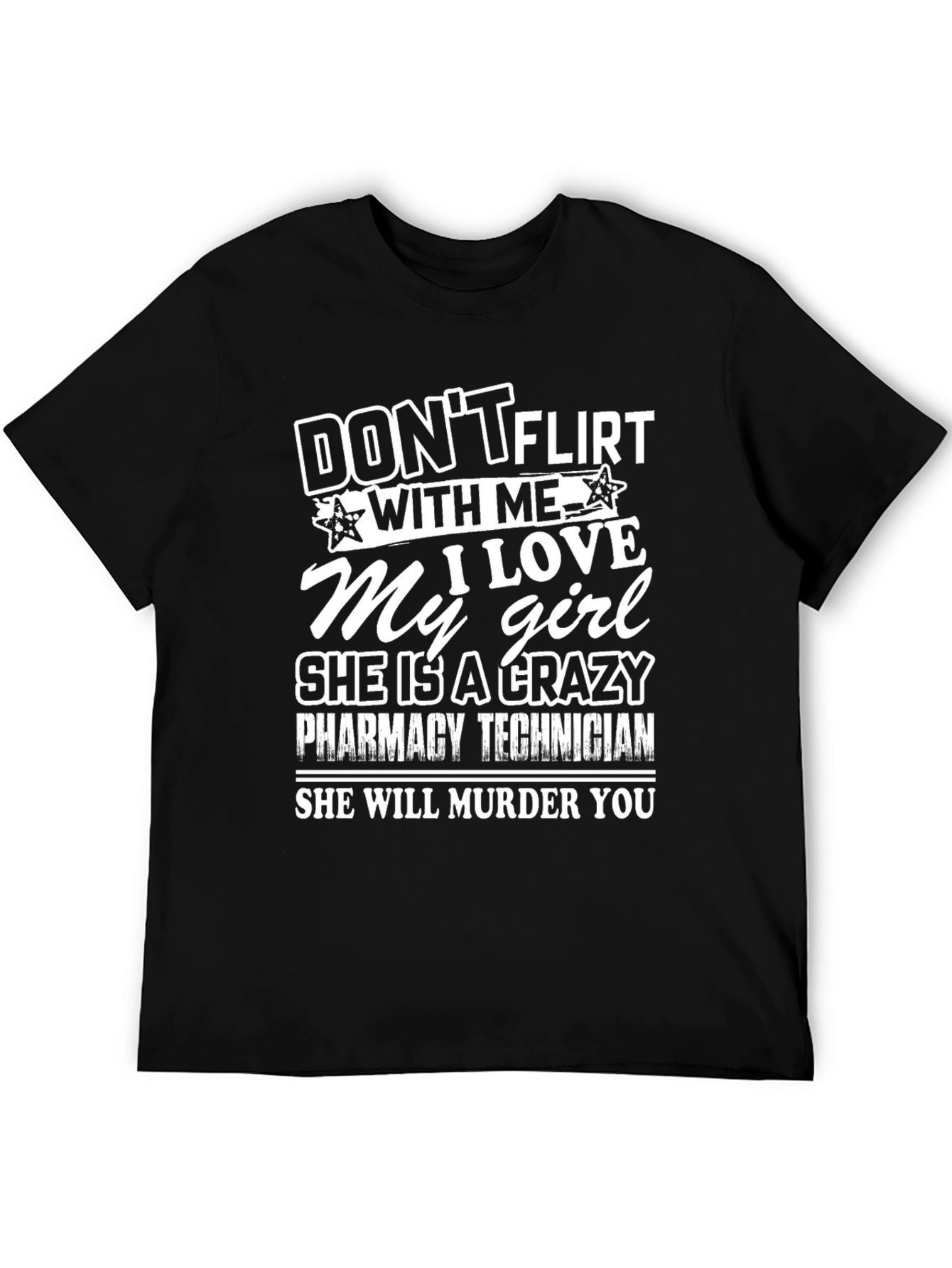 Black Crazy Pharmacy Technician T-Shirt view 5