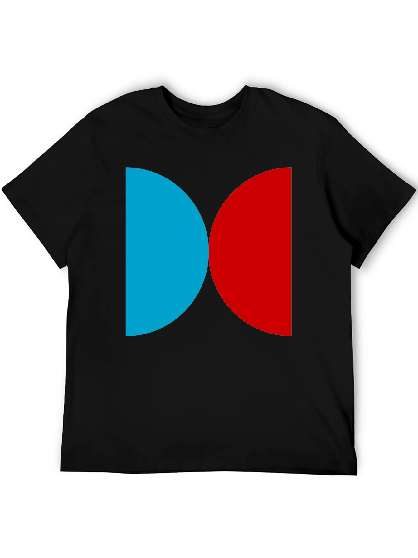 Black Modern Color Block T-Shirt view 5