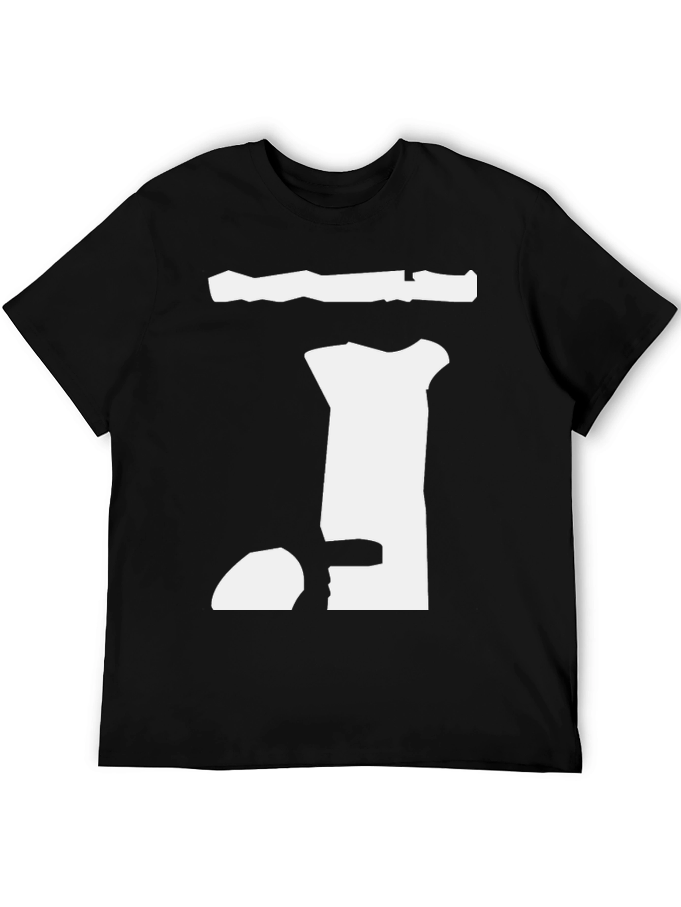 Black Abstract Graphic Print Black T-Shirt view 5