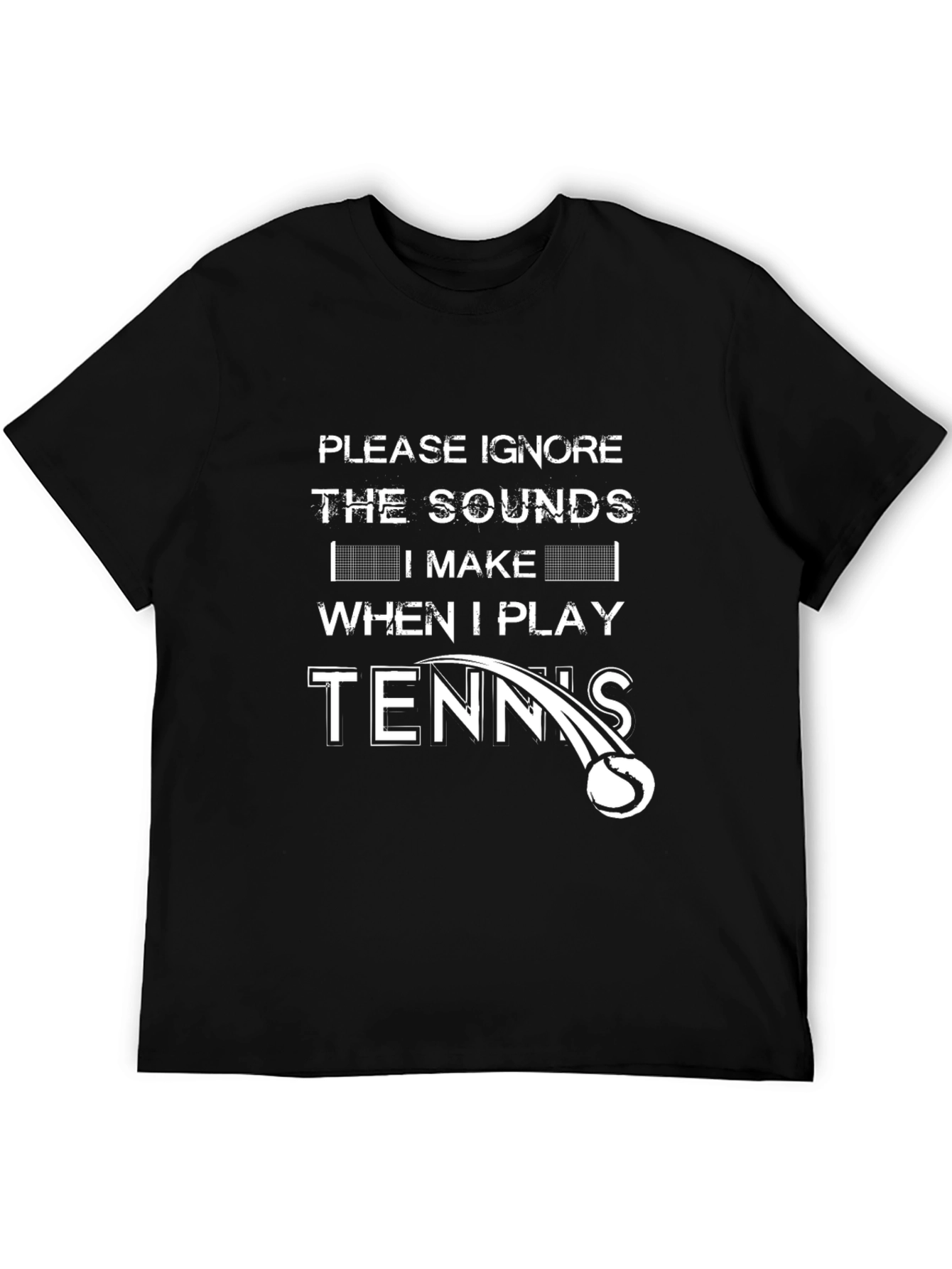 Black Funny Tennis Player T-Shirt view 5