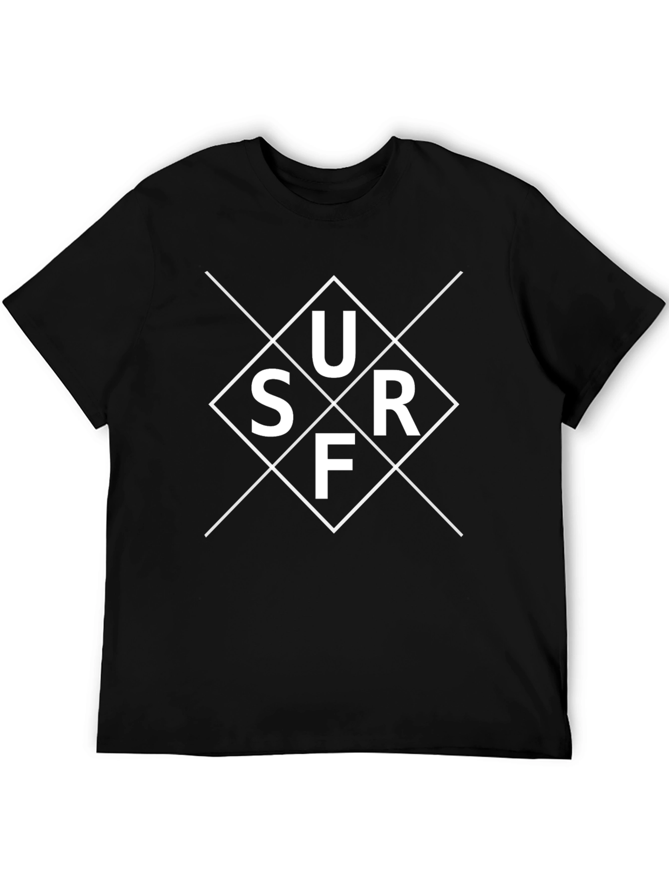 Black Surf Graphic Tee - Black Cotton Casual Shirt view 5