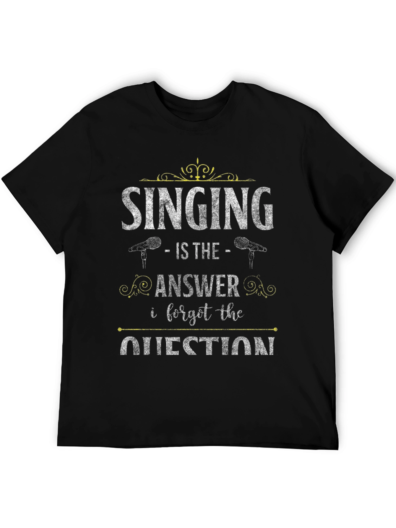 Black Singing is the Answer T-Shirt - Unisex view 5