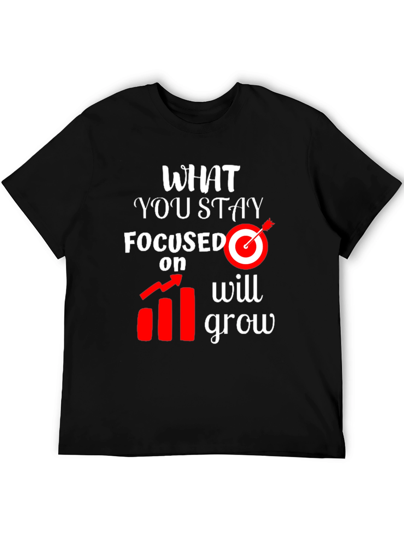 Motivational Black Graphic T-Shirt - 5