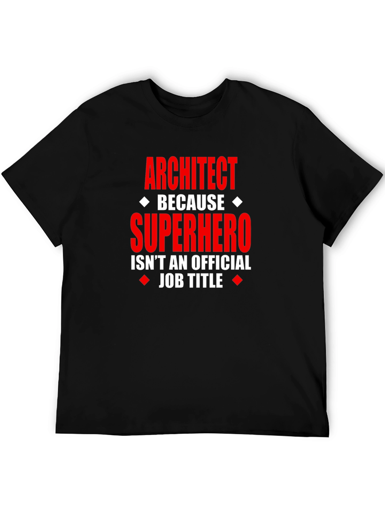 Black Architect Superhero Graphic Tee - Funny Job Title Shirt view 5