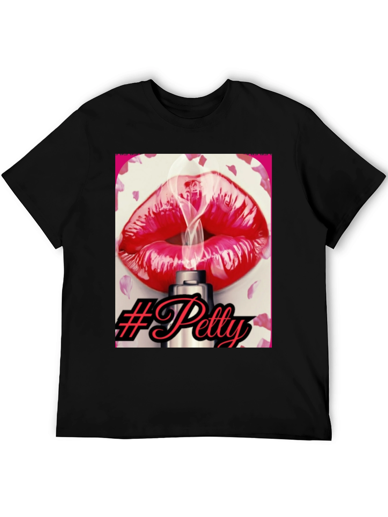 Black Petty Lips Graphic T-Shirt view 5
