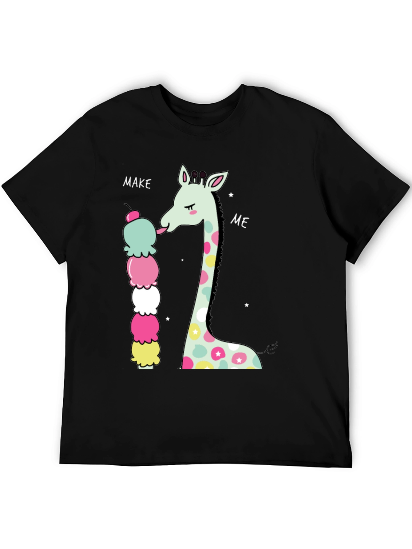 Black Giraffe Ice Cream Graphic T-Shirt view 5