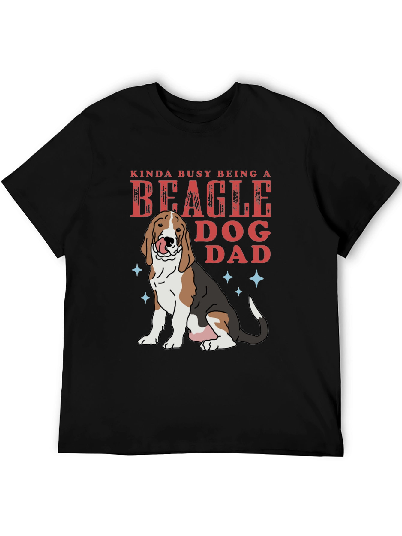 Black Beagle Dog Dad T-Shirt - Funny Pet Lover Tee view 5