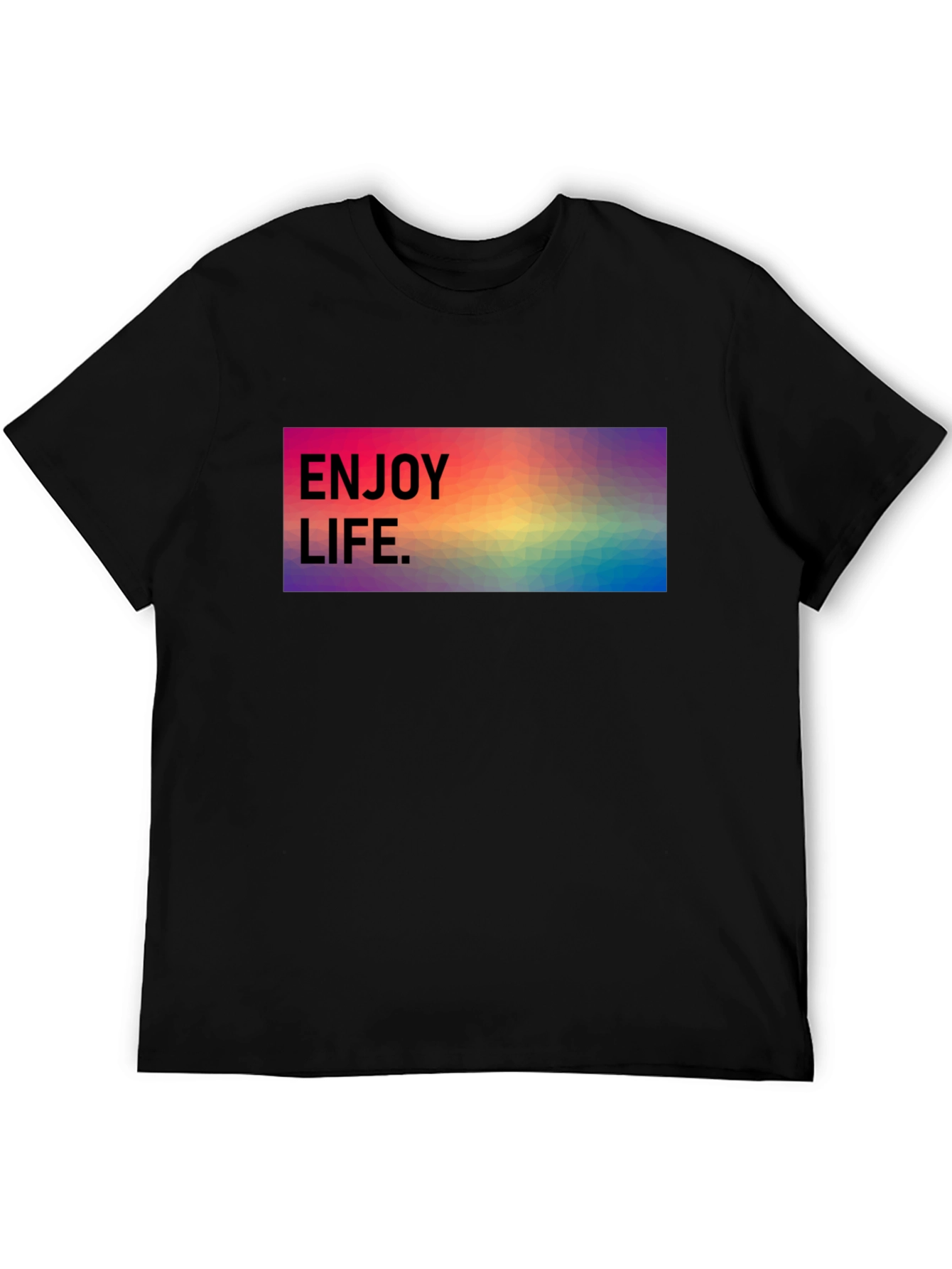 Black Enjoy Life Graphic Tee - Black view 5