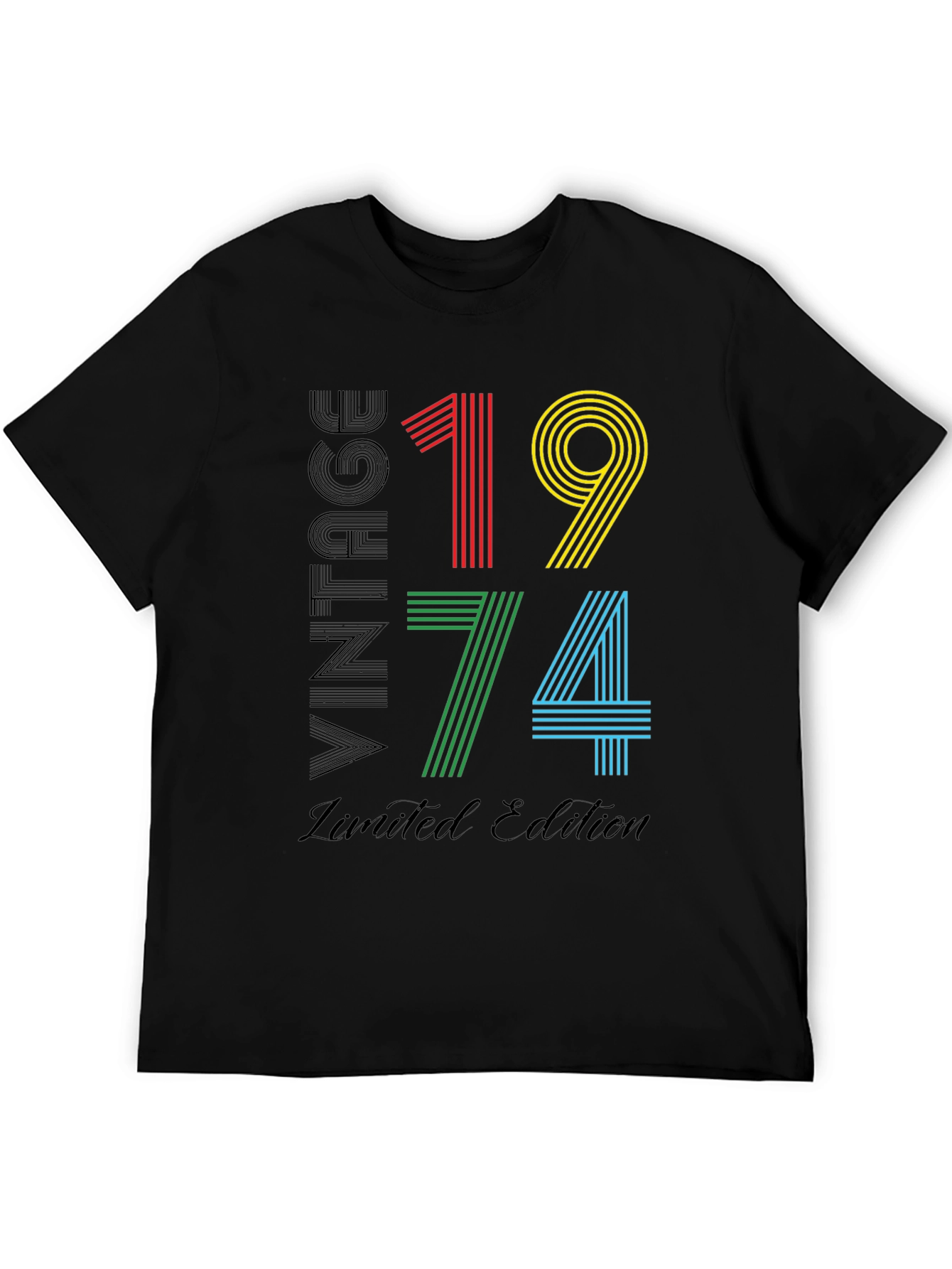 Black Vintage 1974 Limited Edition Graphic T-Shirt view 5