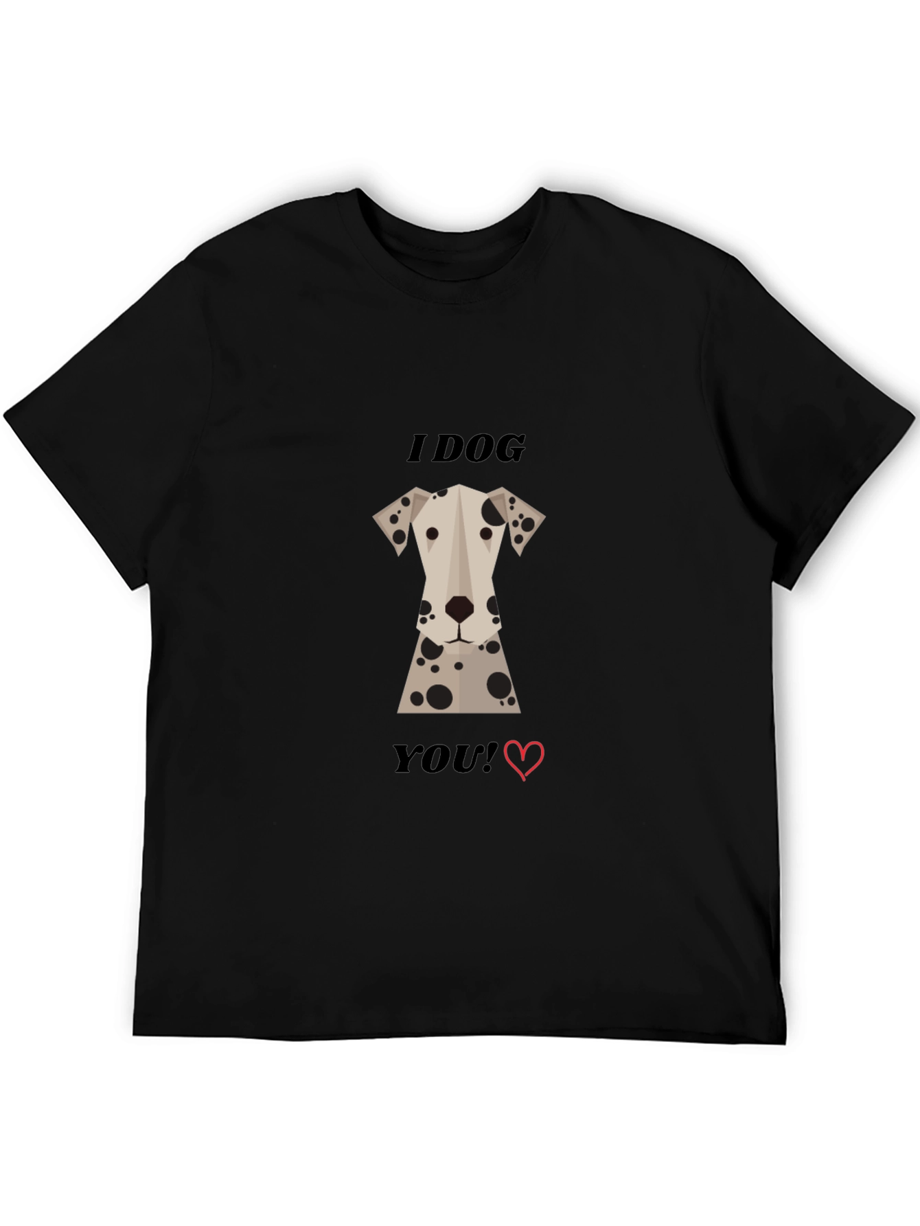 Black I Dog You! Dalmatian Graphic Tee - Black Cotton Blend view 5