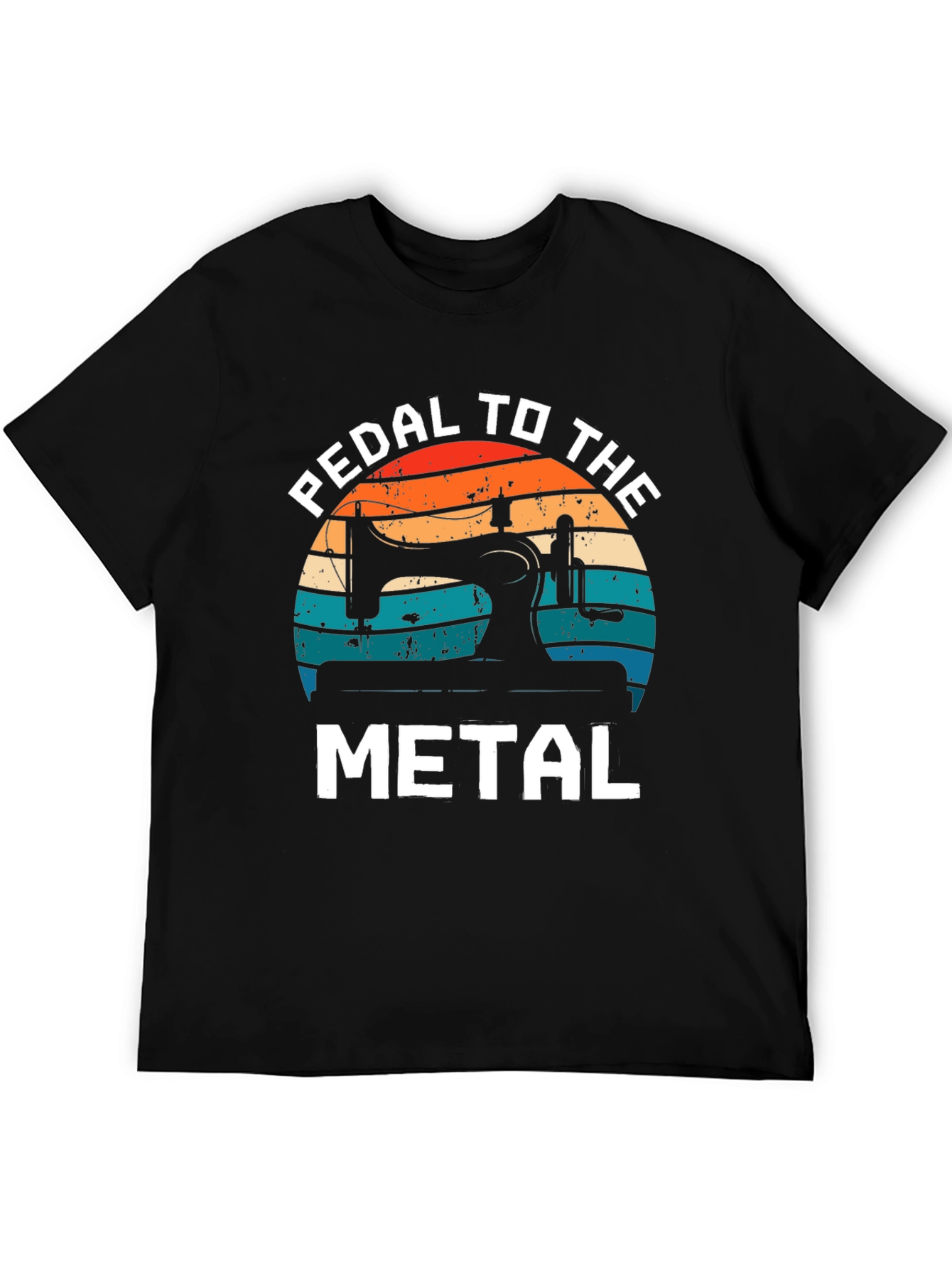 Black Pedal to the Metal Sewing T-Shirt view 5