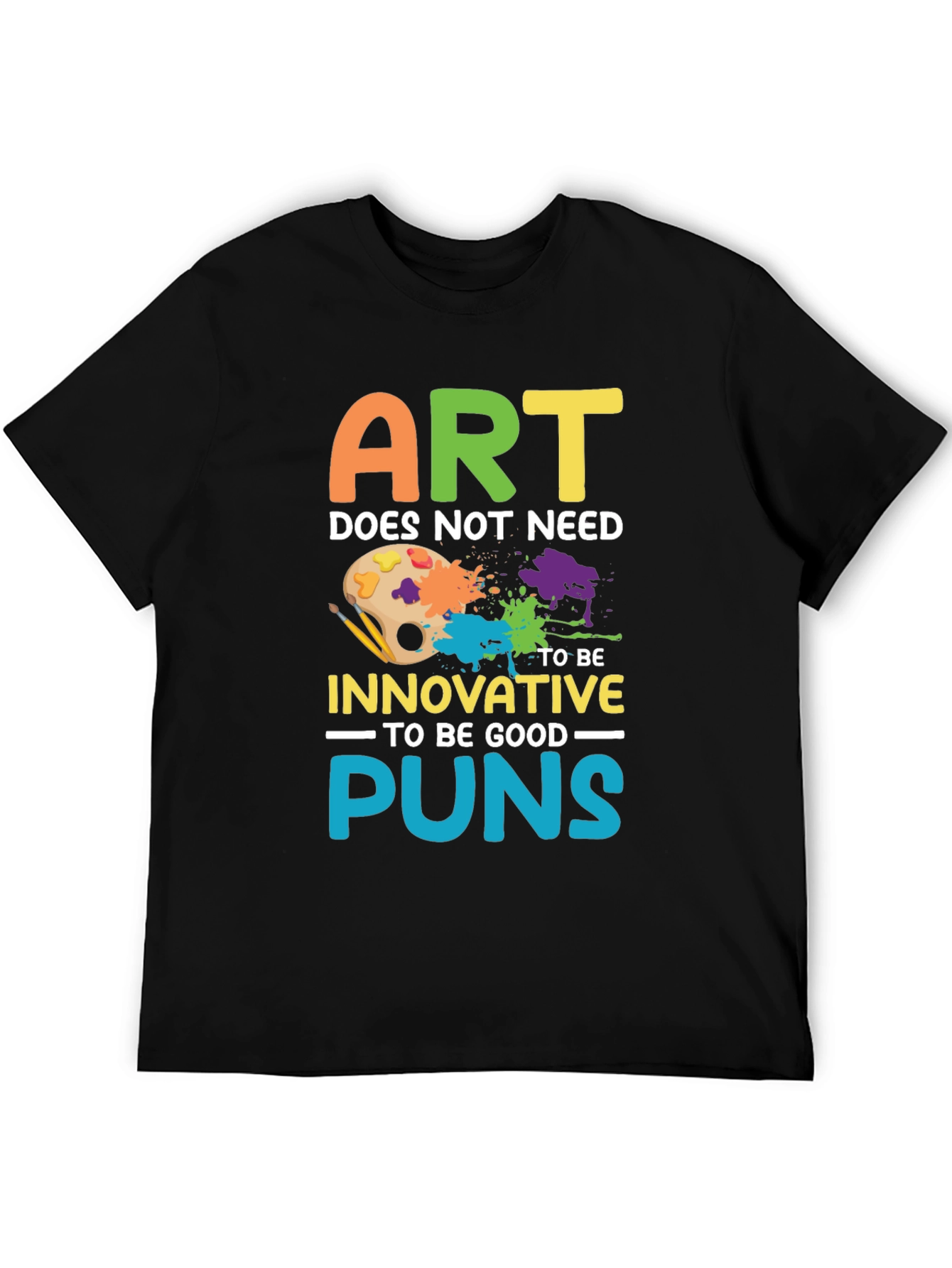 Black Art Puns T-Shirt - Funny Artistic Humor Tee view 5
