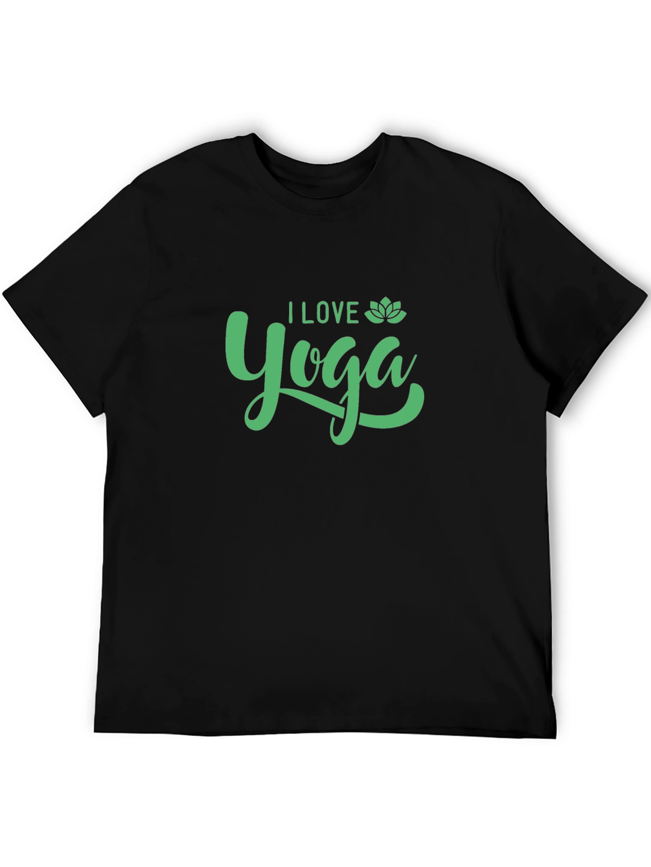 Black I Love Yoga T-Shirt - Black view 5