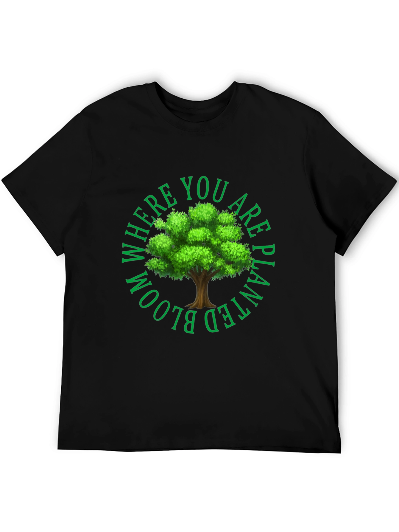 Black Bloom Where You Are Planted Tee view 5