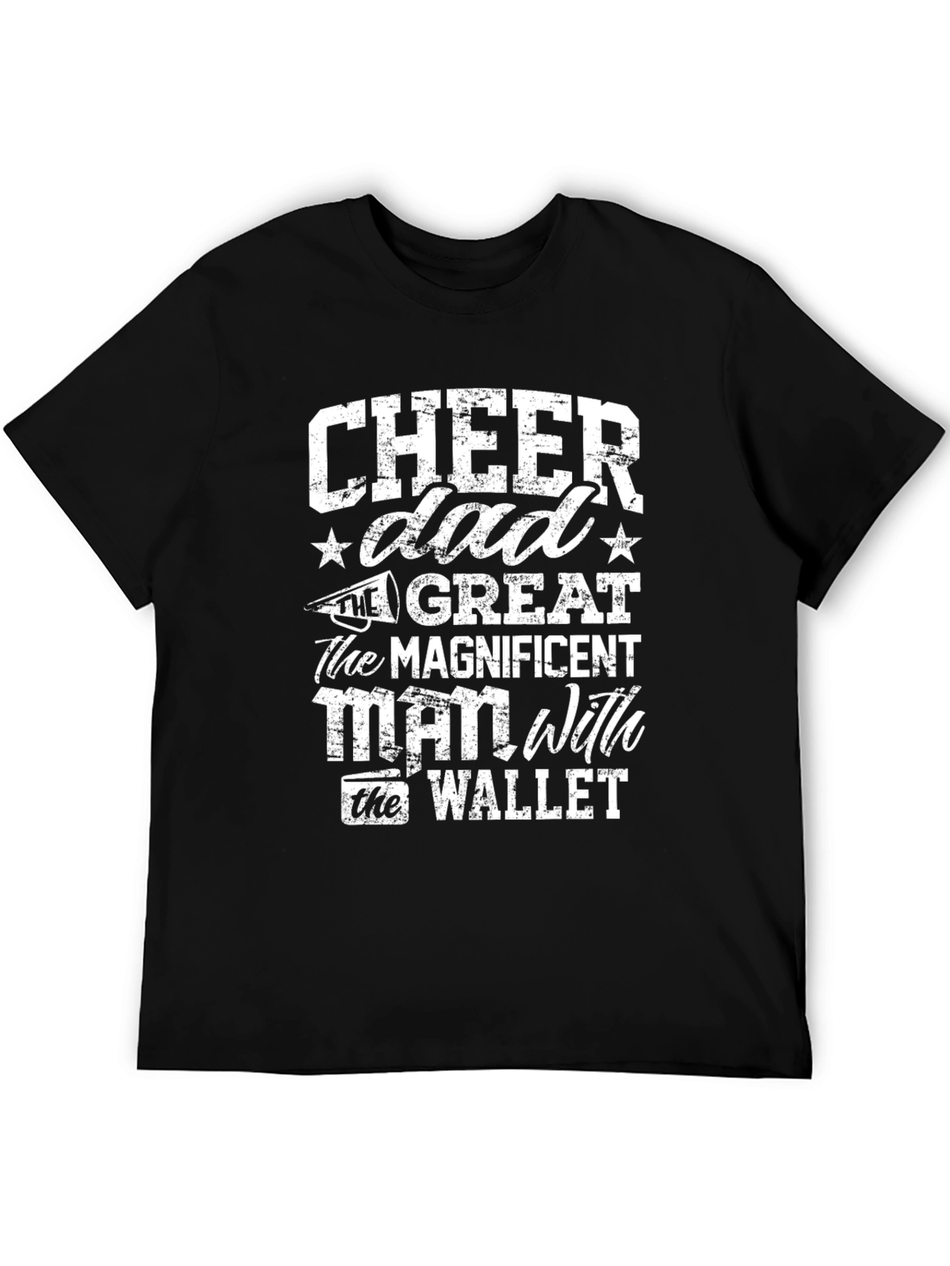 Black Cheer Dad T-Shirt - Great Man With the Wallet view 5