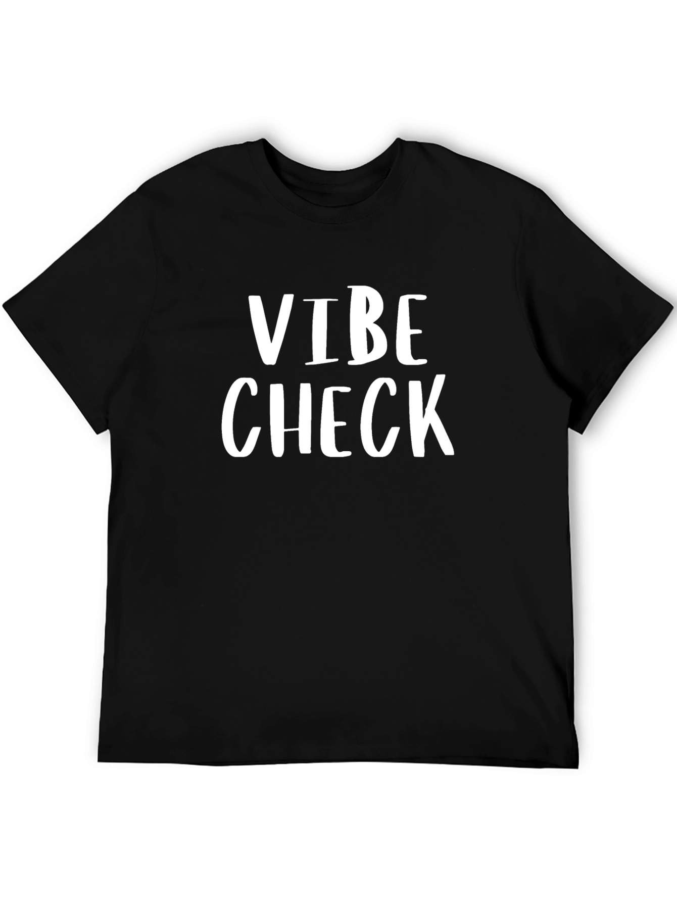 Black Vibe Check Graphic Tee - Casual Style view 5