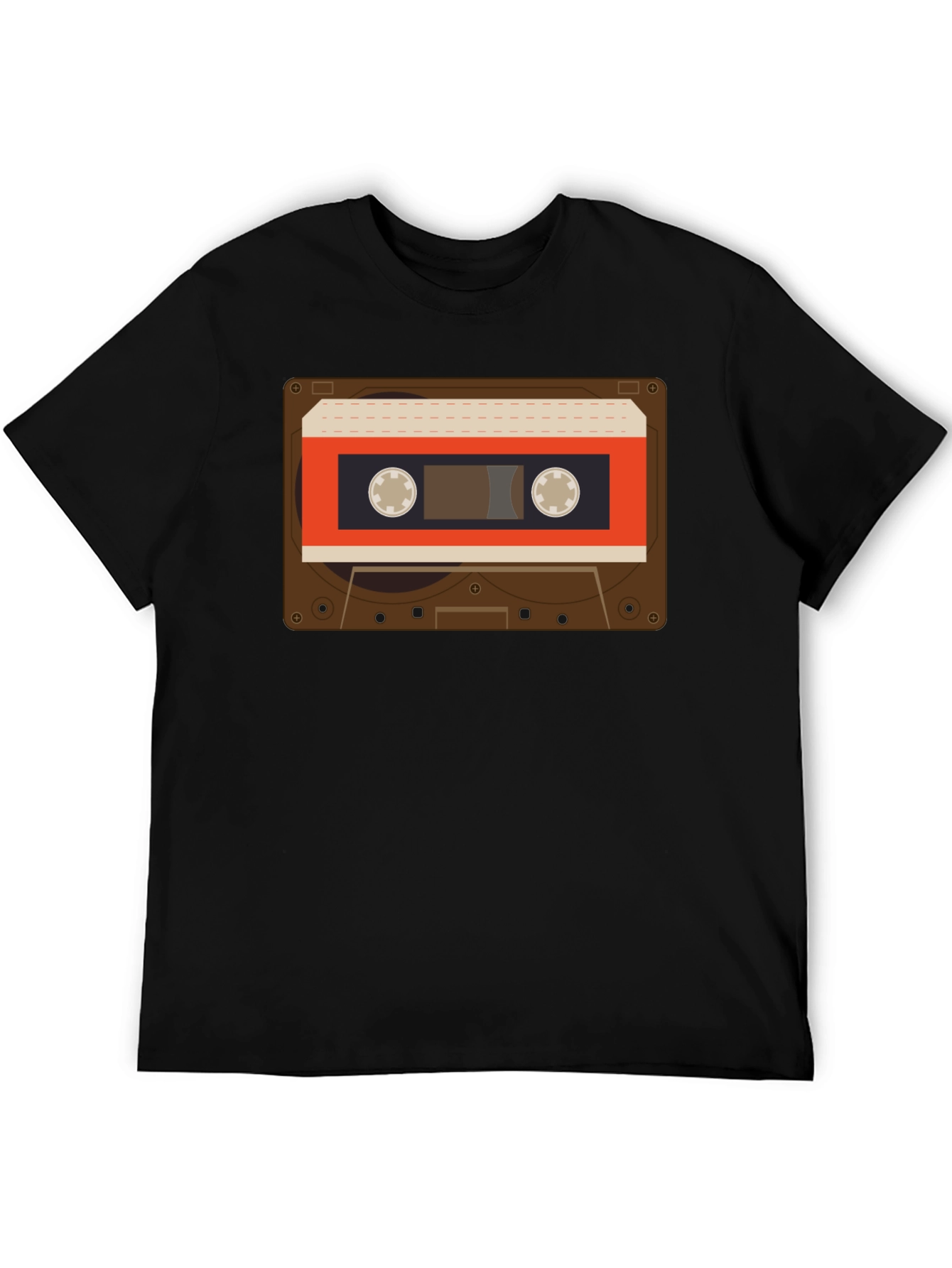 Black Retro Cassette Tape Graphic T-Shirt - Vintage Style view 5