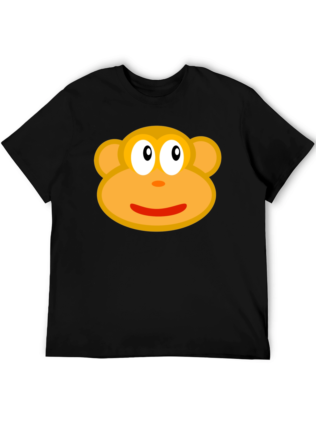 Black Monkey Face Graphic Tee - Black Cotton T-Shirt view 5