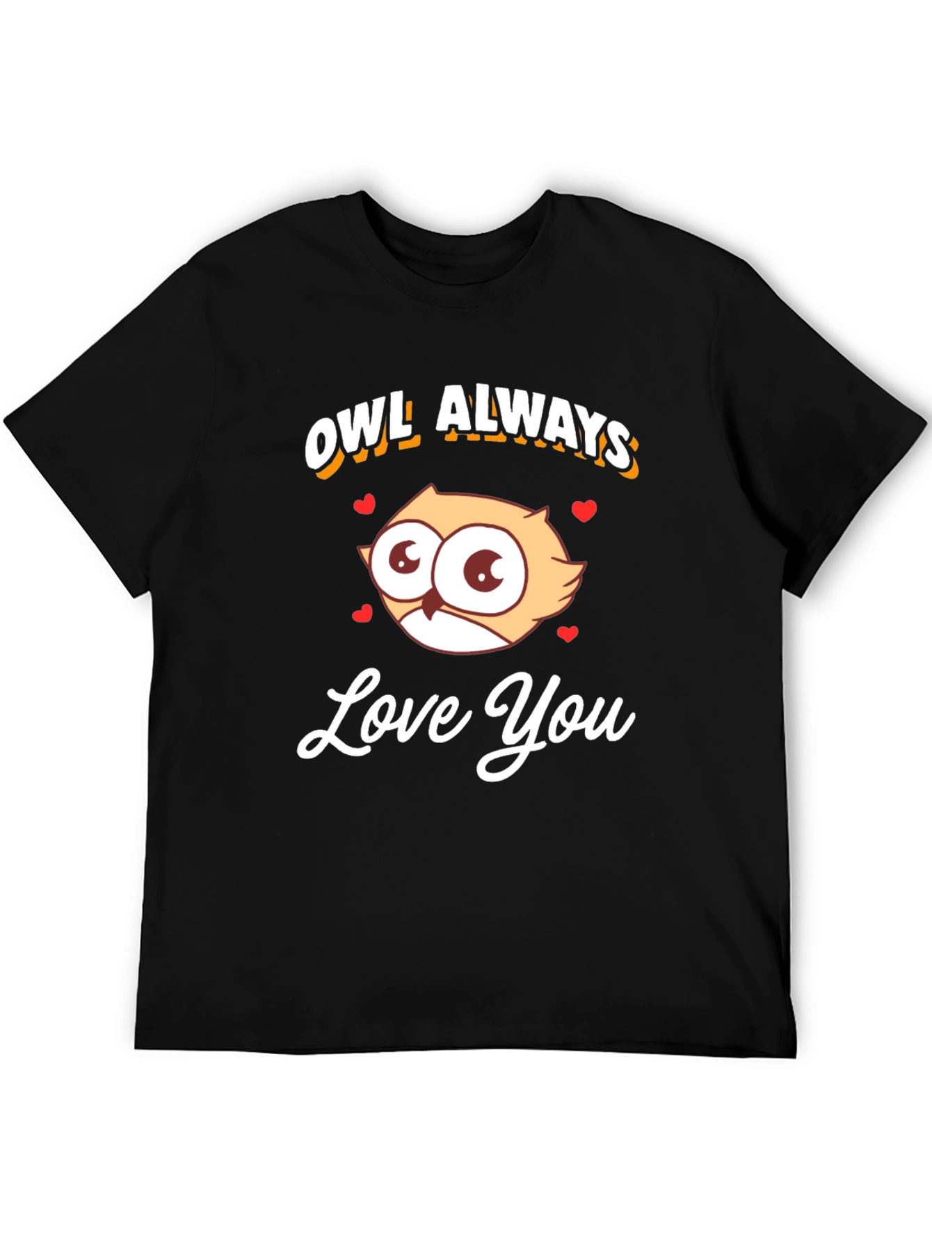 Black Owl Always Love You Graphic T-Shirt view 5