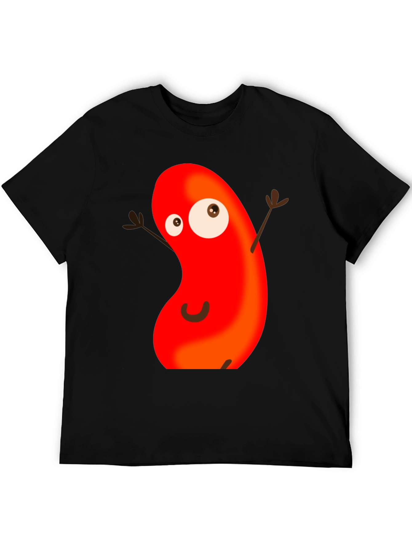 Black Funny Bean Character Graphic Tee view 5