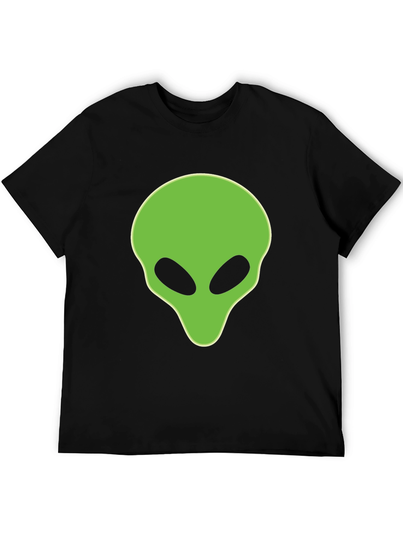 Alien Head Graphic Tee - Black Cotton T-Shirt - 5